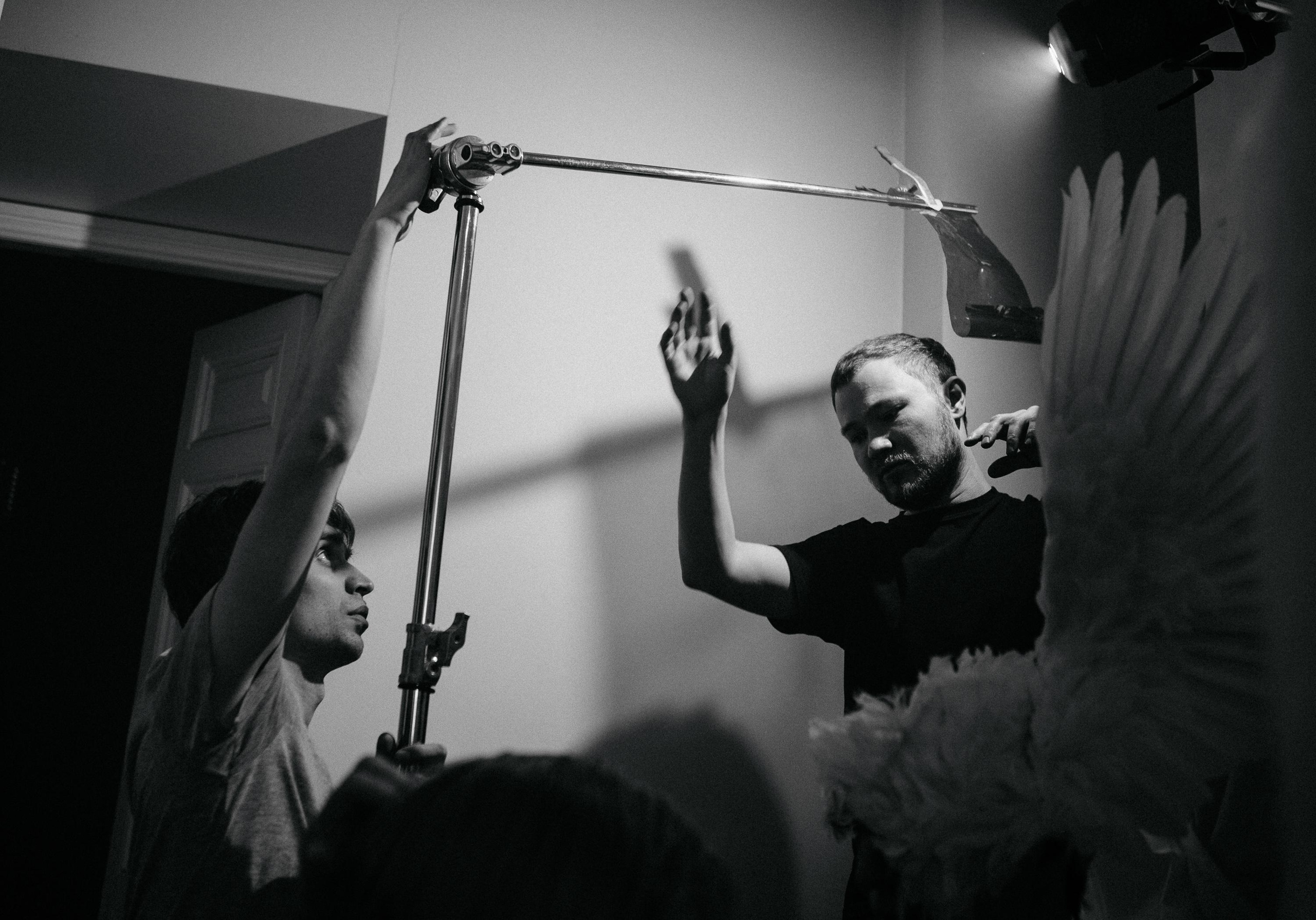 Backstage of the music video shooting. Photographer Luxembourg