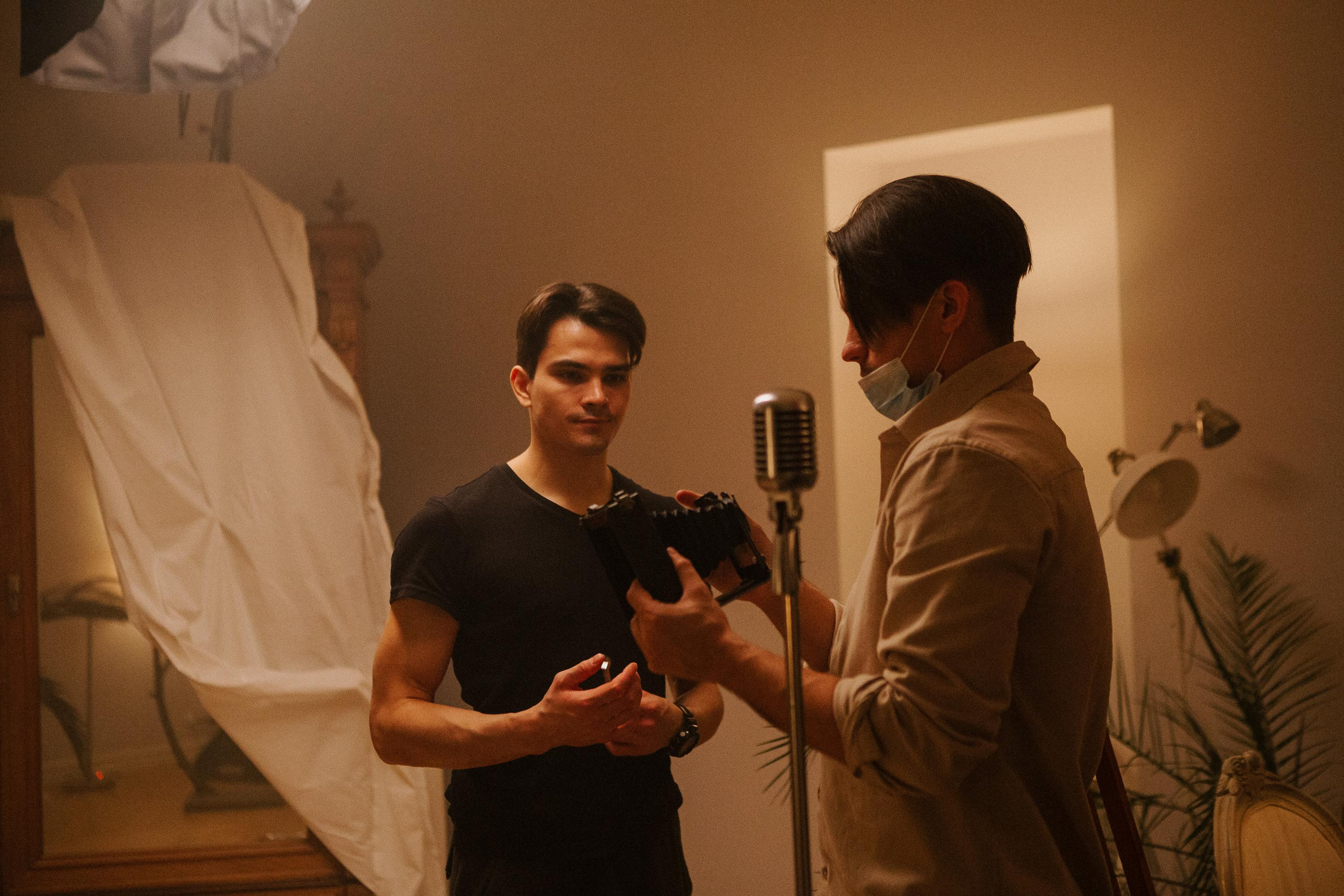 Backstage of the music video shooting. Photographer Luxembourg