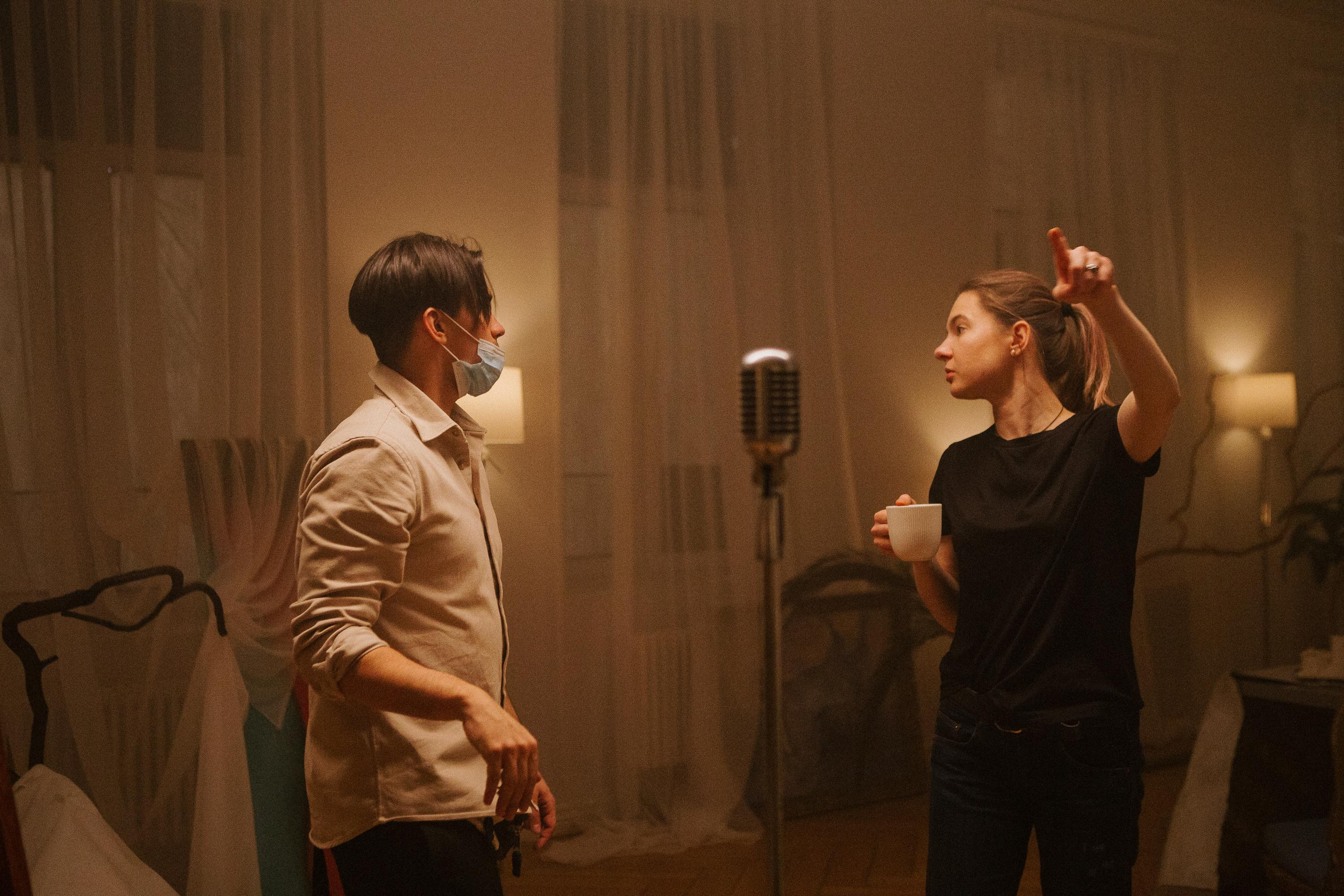 Backstage of the music video shooting. Photographer Luxembourg