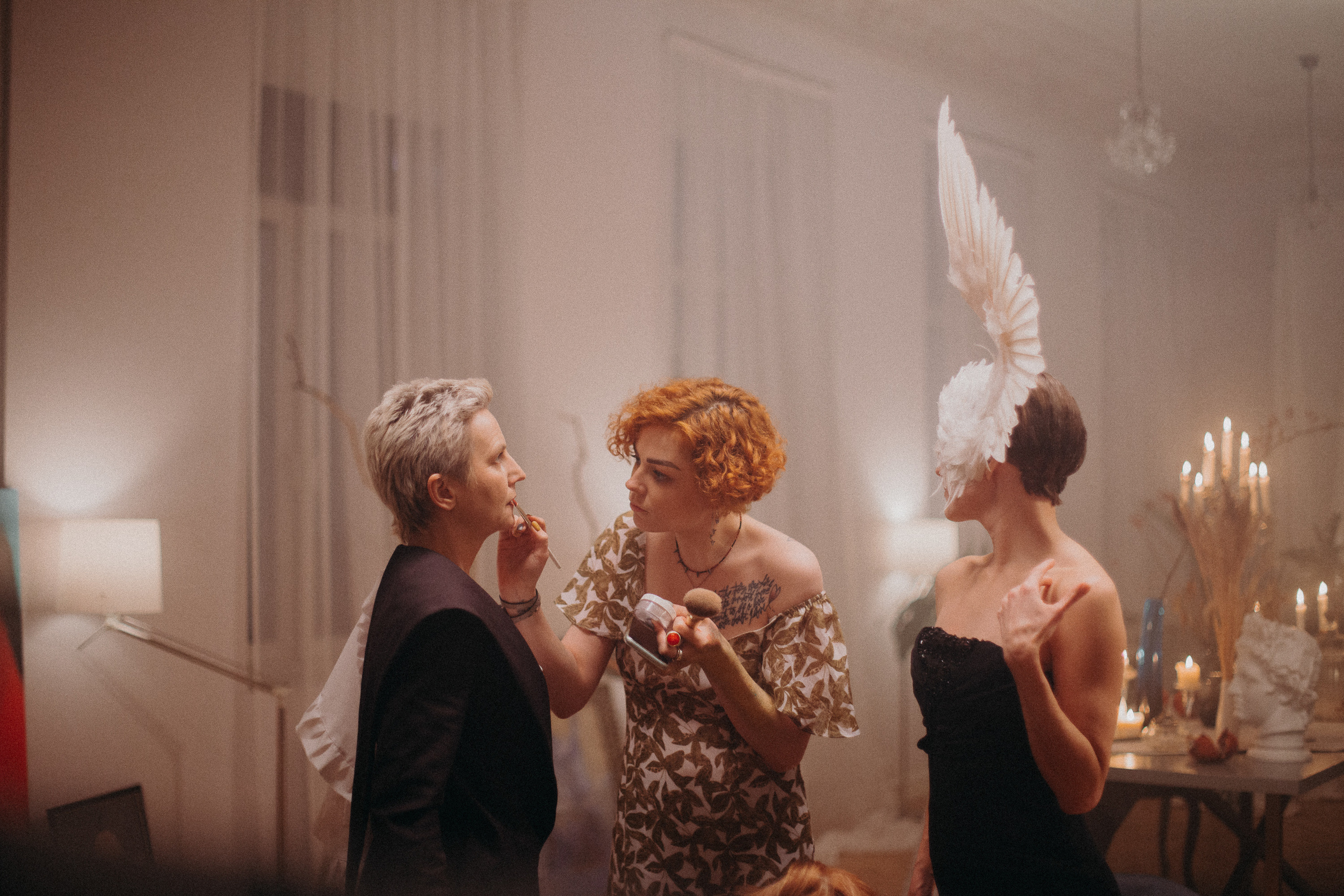 Backstage of the music video shooting. Photographer Luxembourg