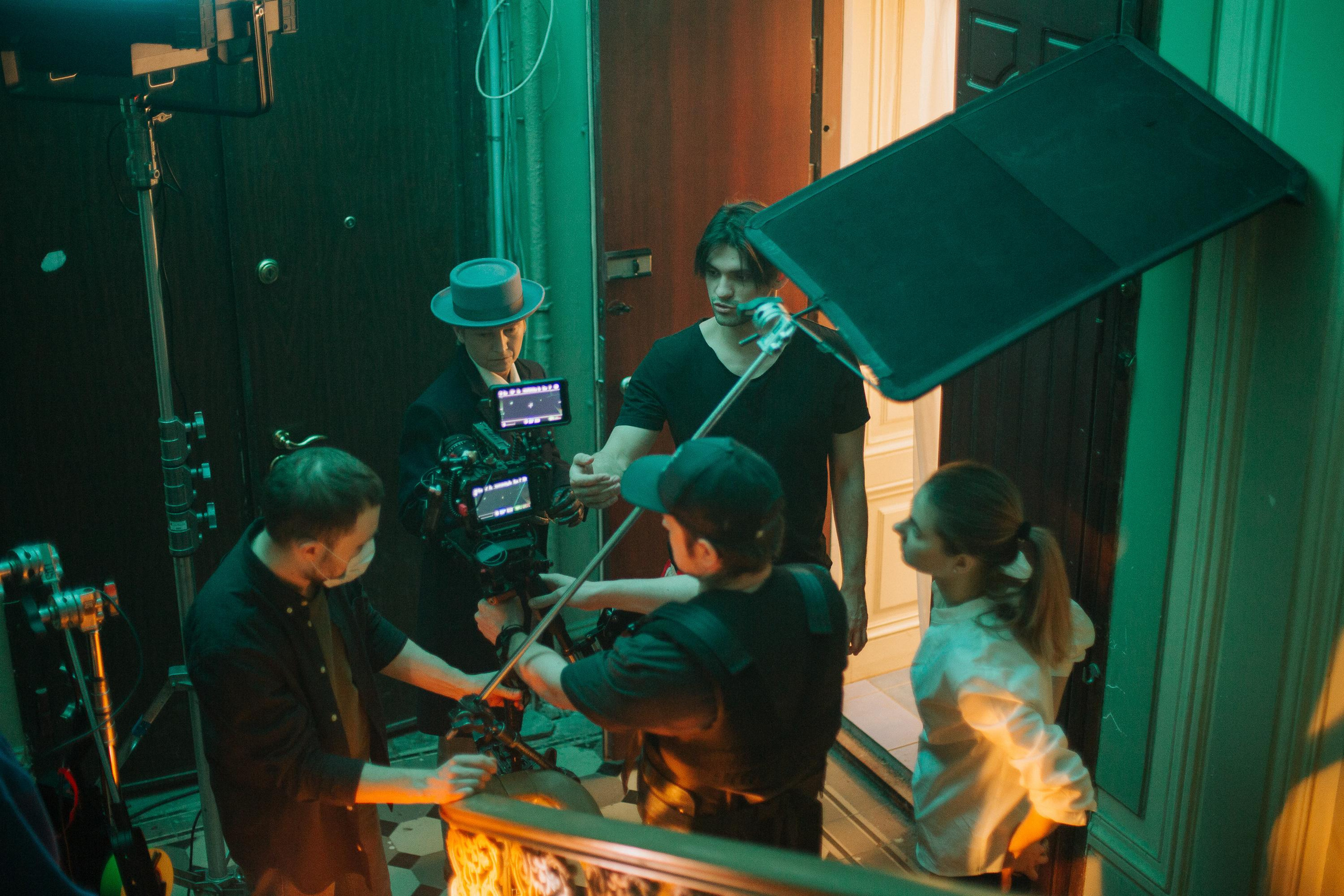 Backstage of the music video shooting. Photographer Luxembourg