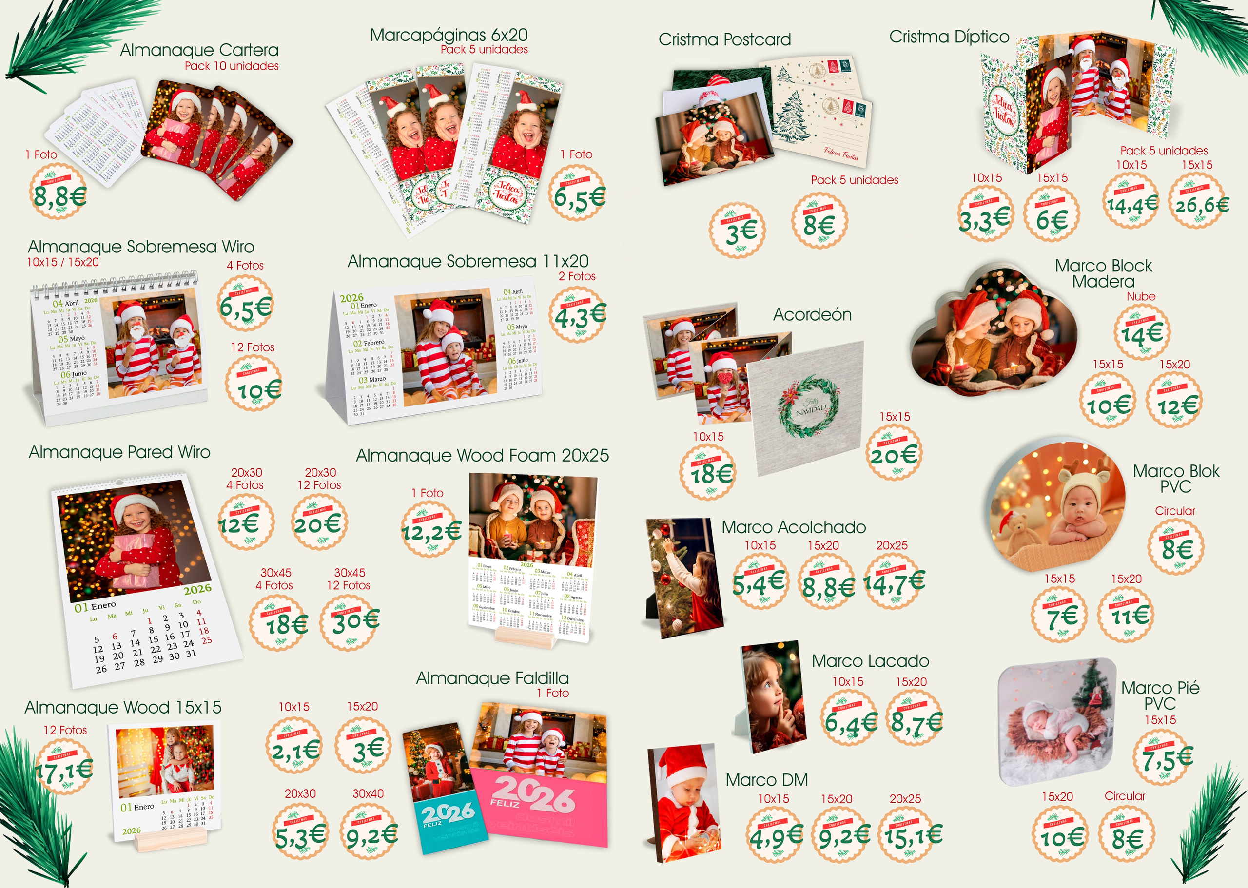 CatalogoNavidad2025precios. Fotos con huella, fotografía de perros y mascotas en Sevilla