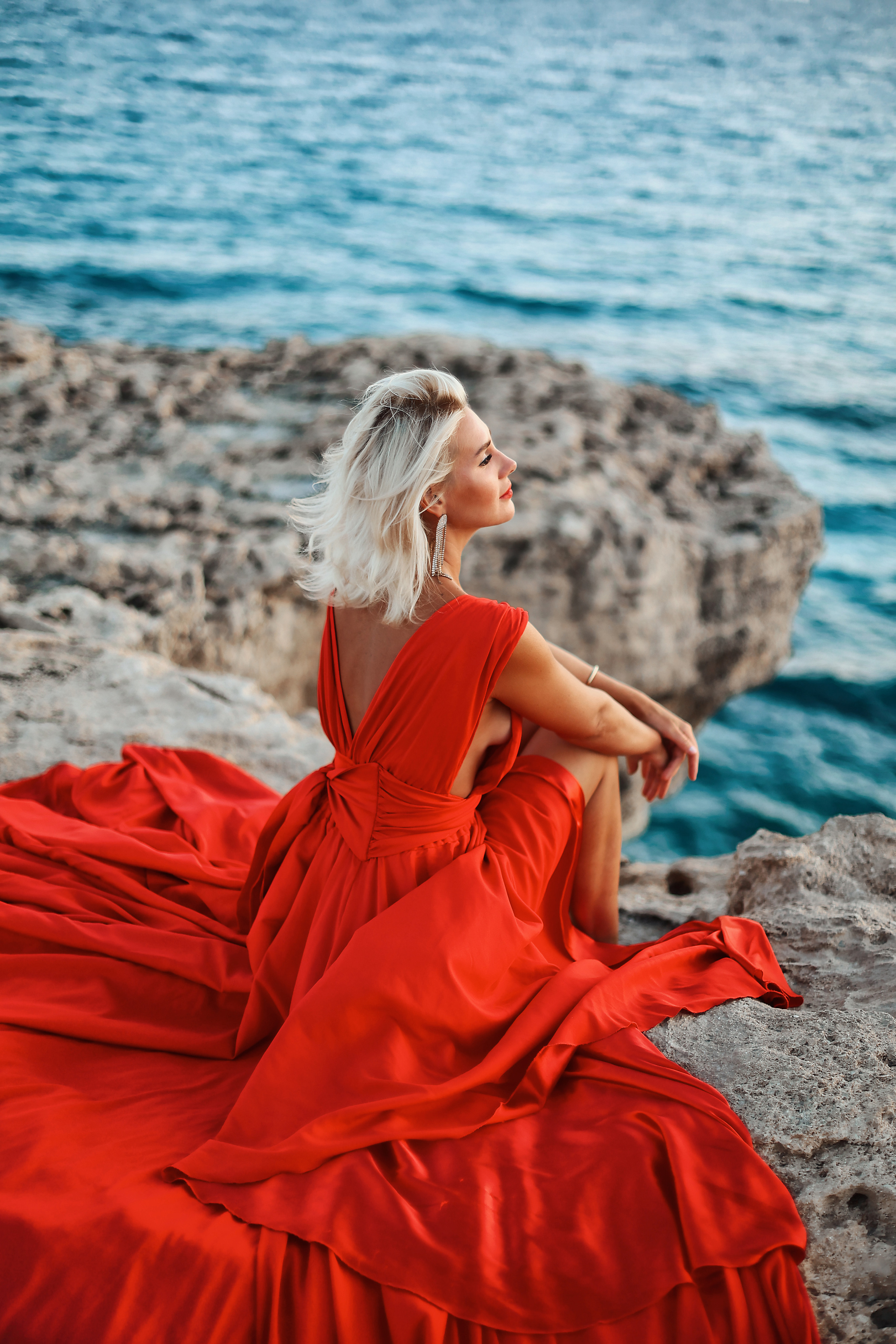 Индивидуальная фотосессия в летящем платье, Айя-Напа. Июнь, 2022. Kipriotka. Ваш фотограф на Кипре (Айя-Напа, Протарас)