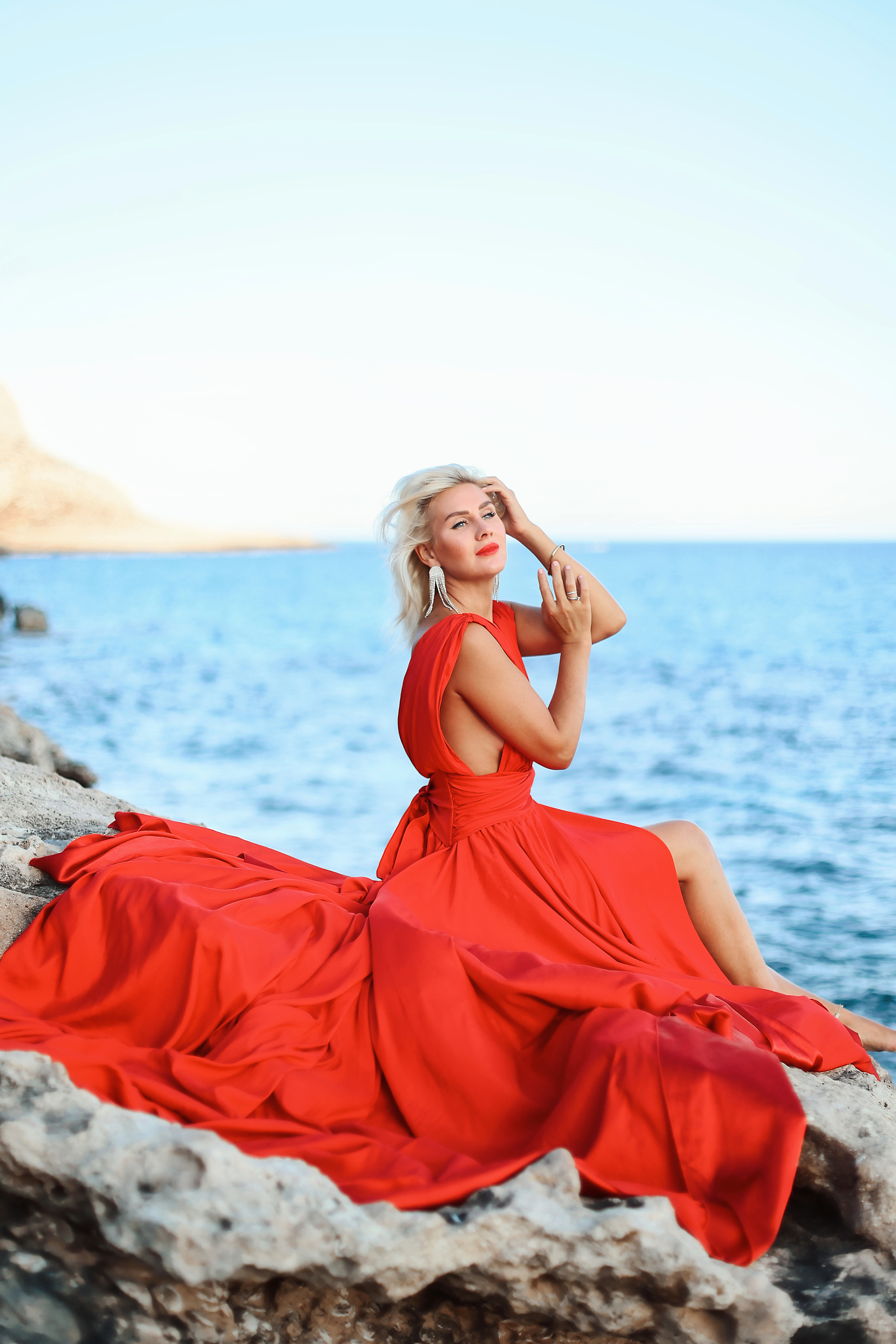 Индивидуальная фотосессия в летящем платье, Айя-Напа. Июнь, 2022. Kipriotka. Ваш фотограф на Кипре (Айя-Напа, Протарас)