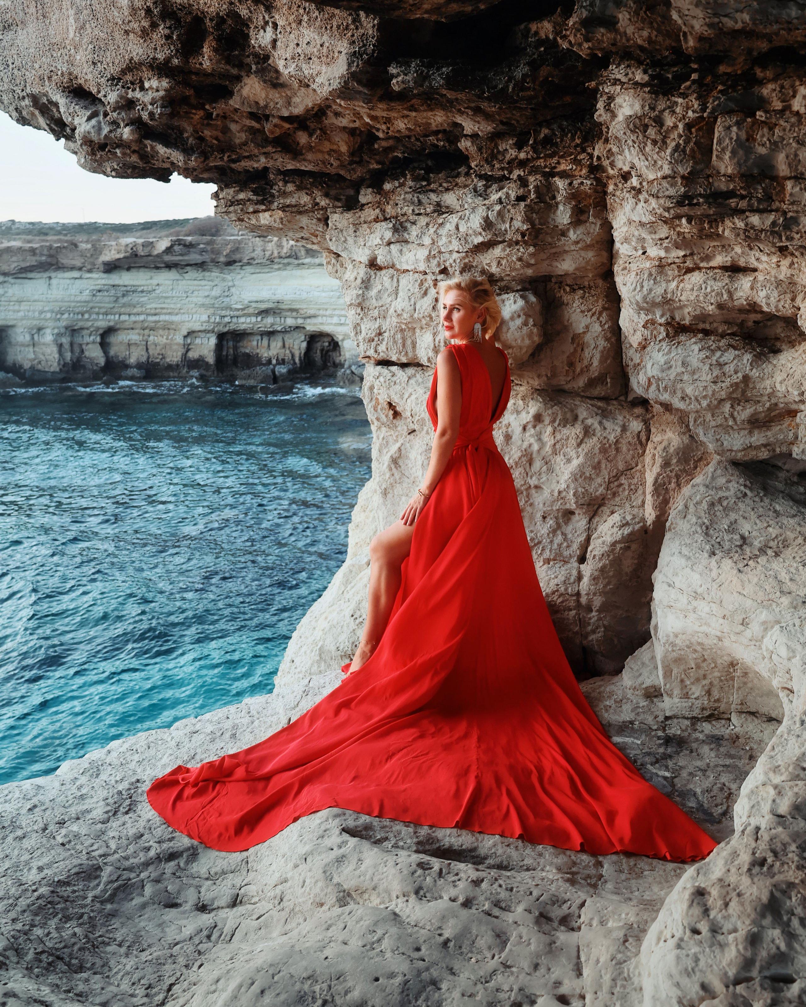 Индивидуальная фотосессия в летящем платье, Айя-Напа. Июнь, 2022. Kipriotka. Ваш фотограф на Кипре (Айя-Напа, Протарас)