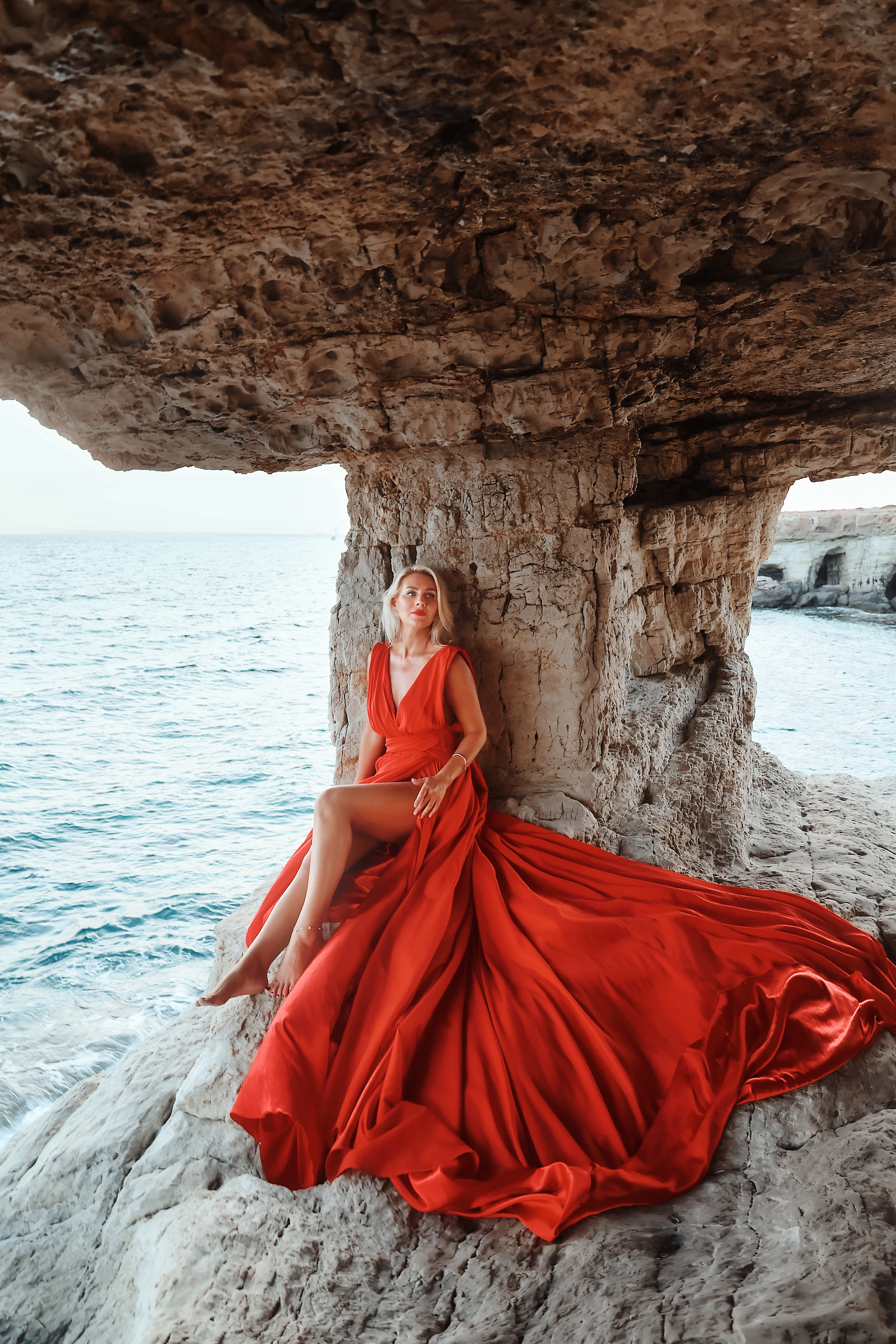 Индивидуальная фотосессия в летящем платье, Айя-Напа. Июнь, 2022. Kipriotka. Ваш фотограф на Кипре (Айя-Напа, Протарас)