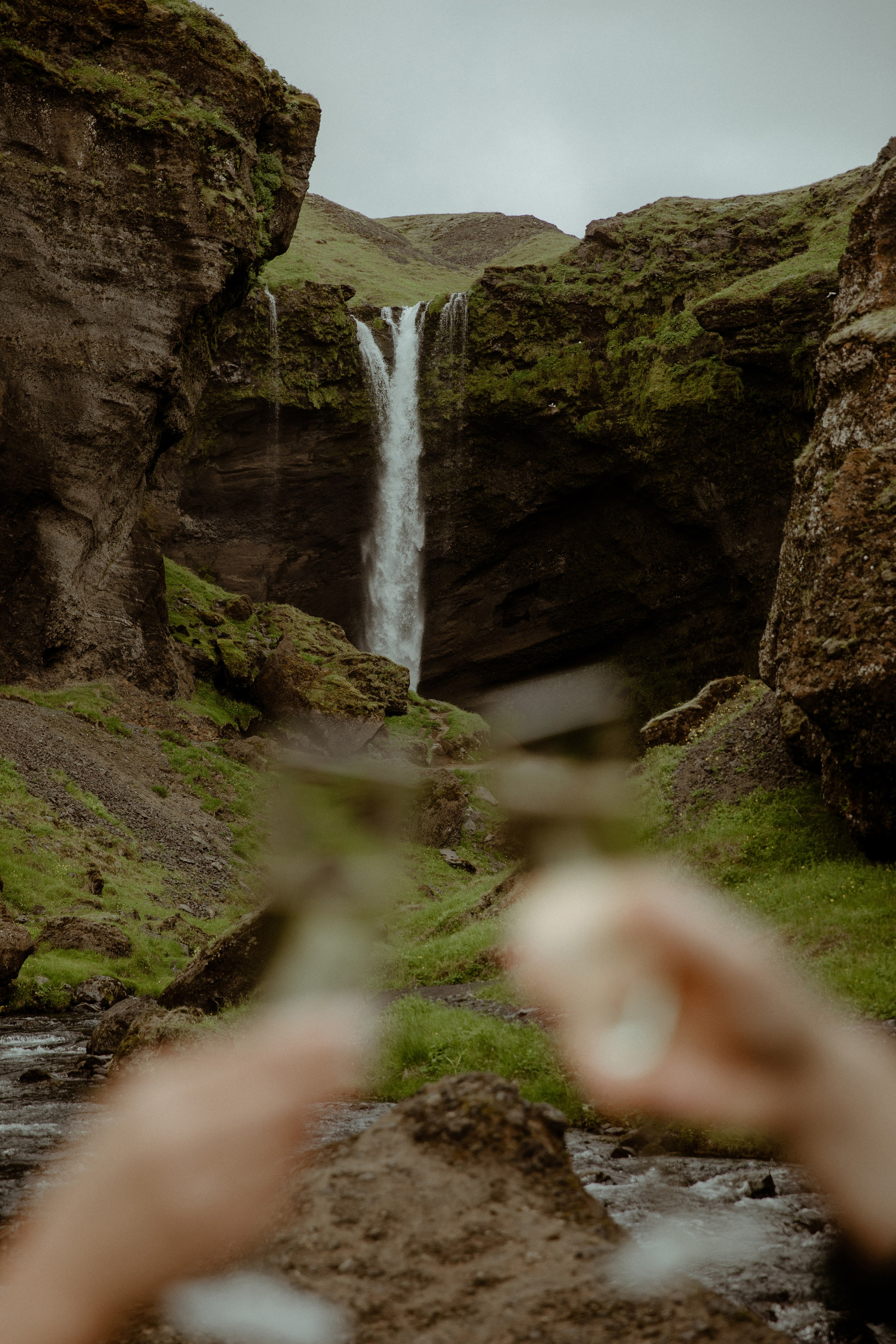Elopement at Kvernufoss Waterfall. Iceland elopement photo and video | Nikolaichik Photo