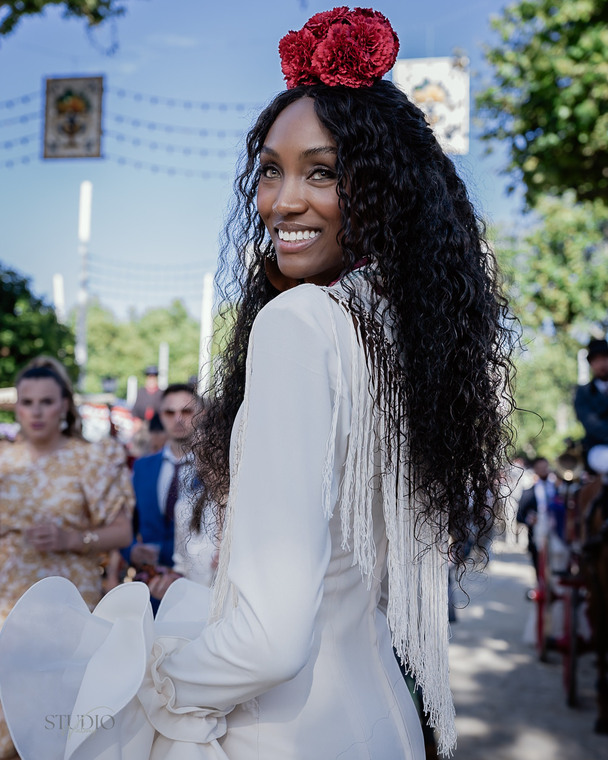 Sesión de fotos en feria de Abril de Sevilla. Inicio