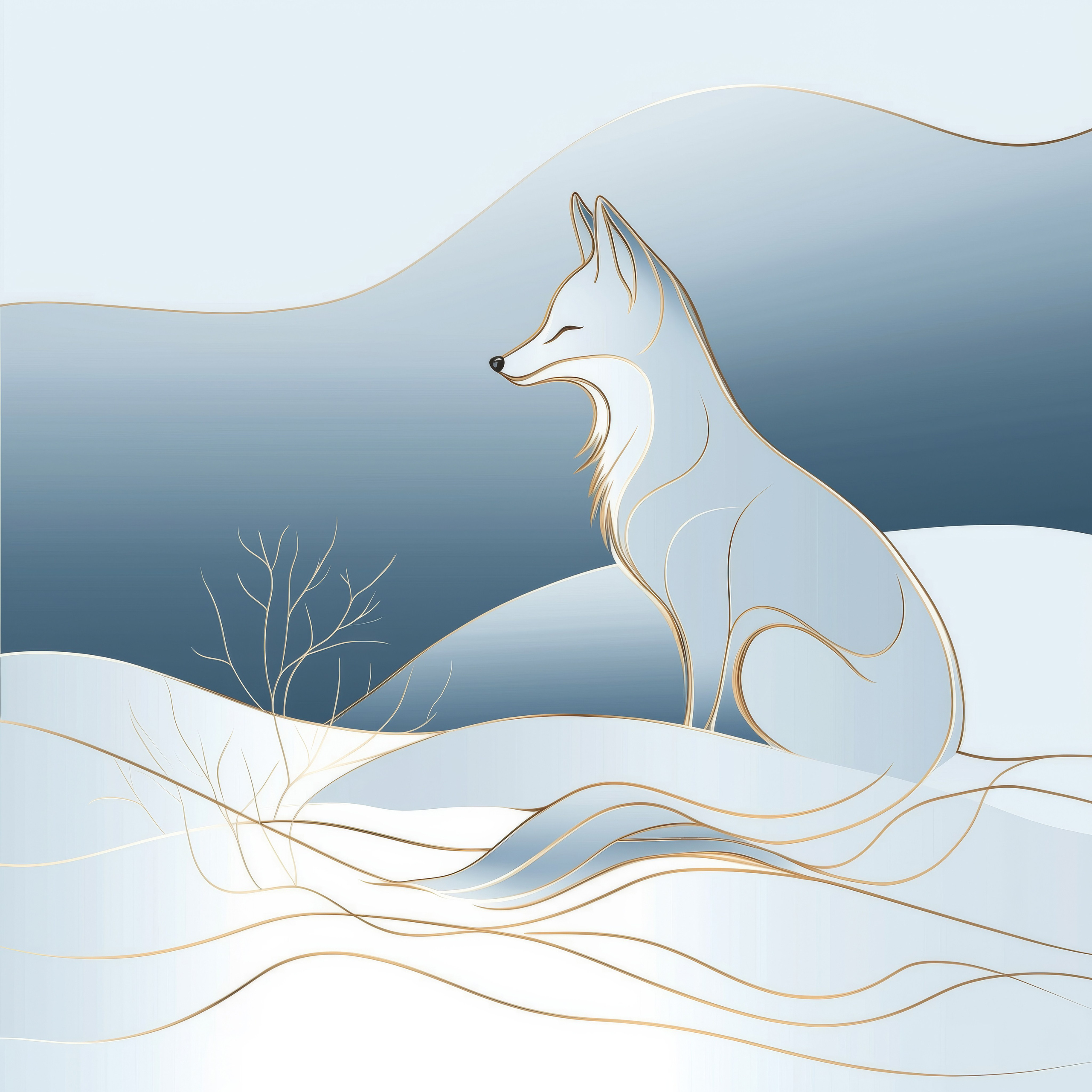 Silent symphony of winter. Lolly Shine. Contemporary digital artist