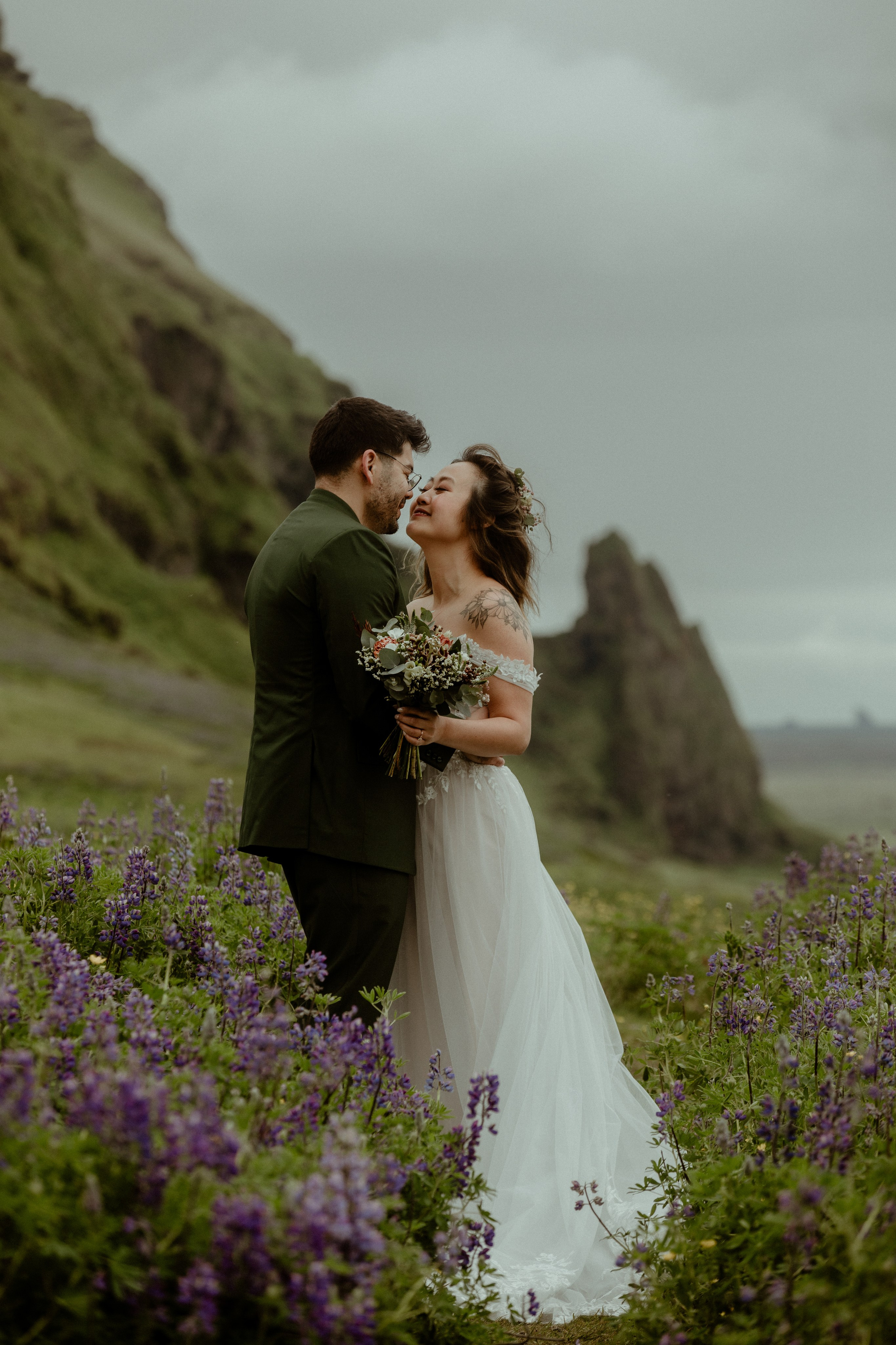 Elopement at Kvernufoss Waterfall. Iceland elopement photo and video | Nikolaichik Photo
