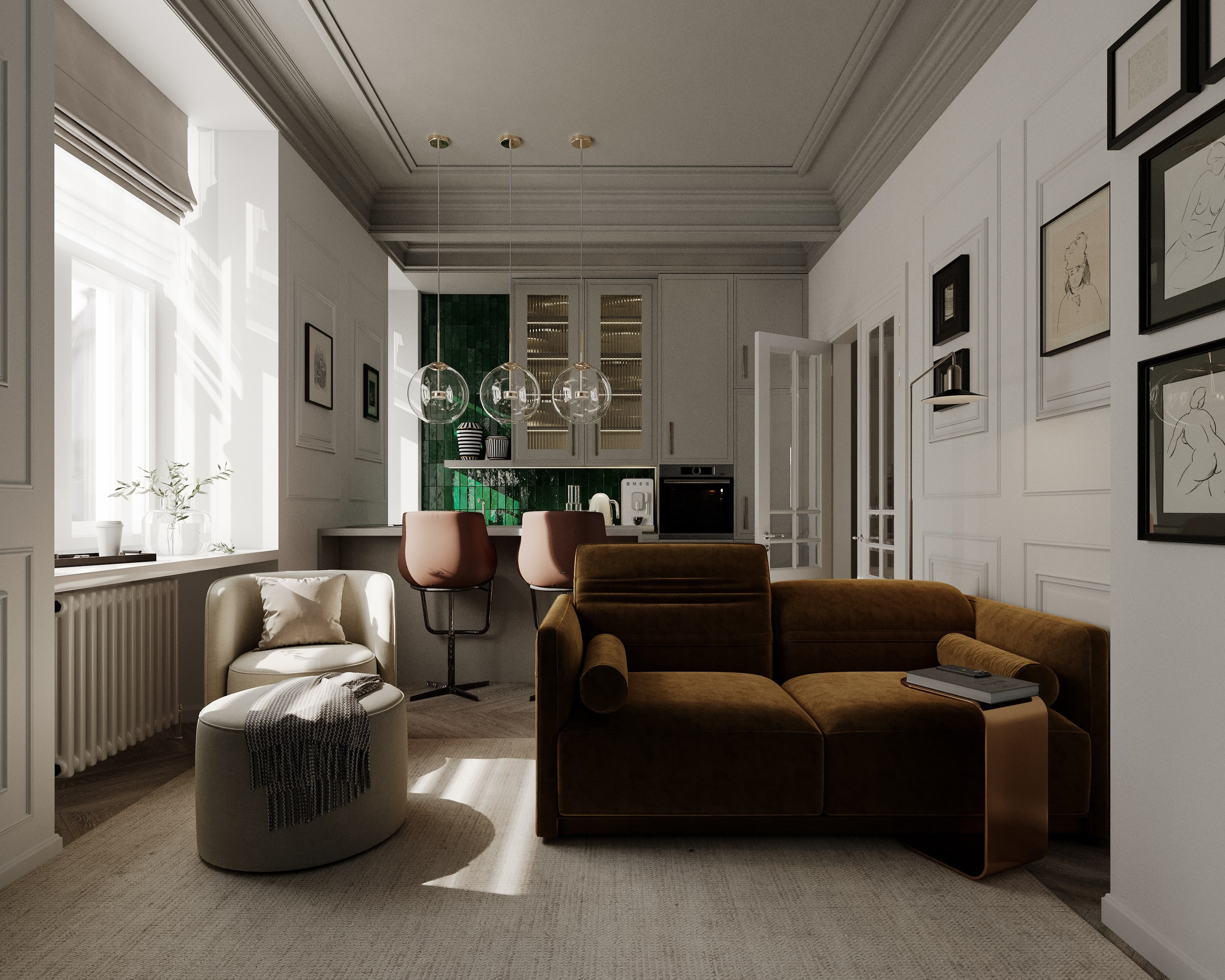 Obývací pokoj. Filipenka architects