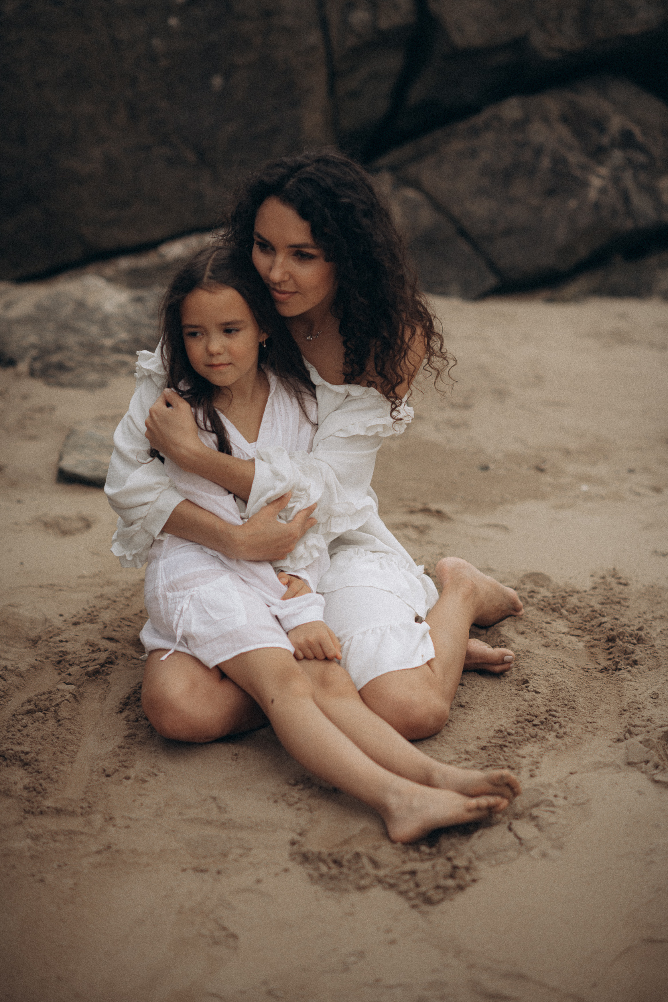 mum and girl portrait