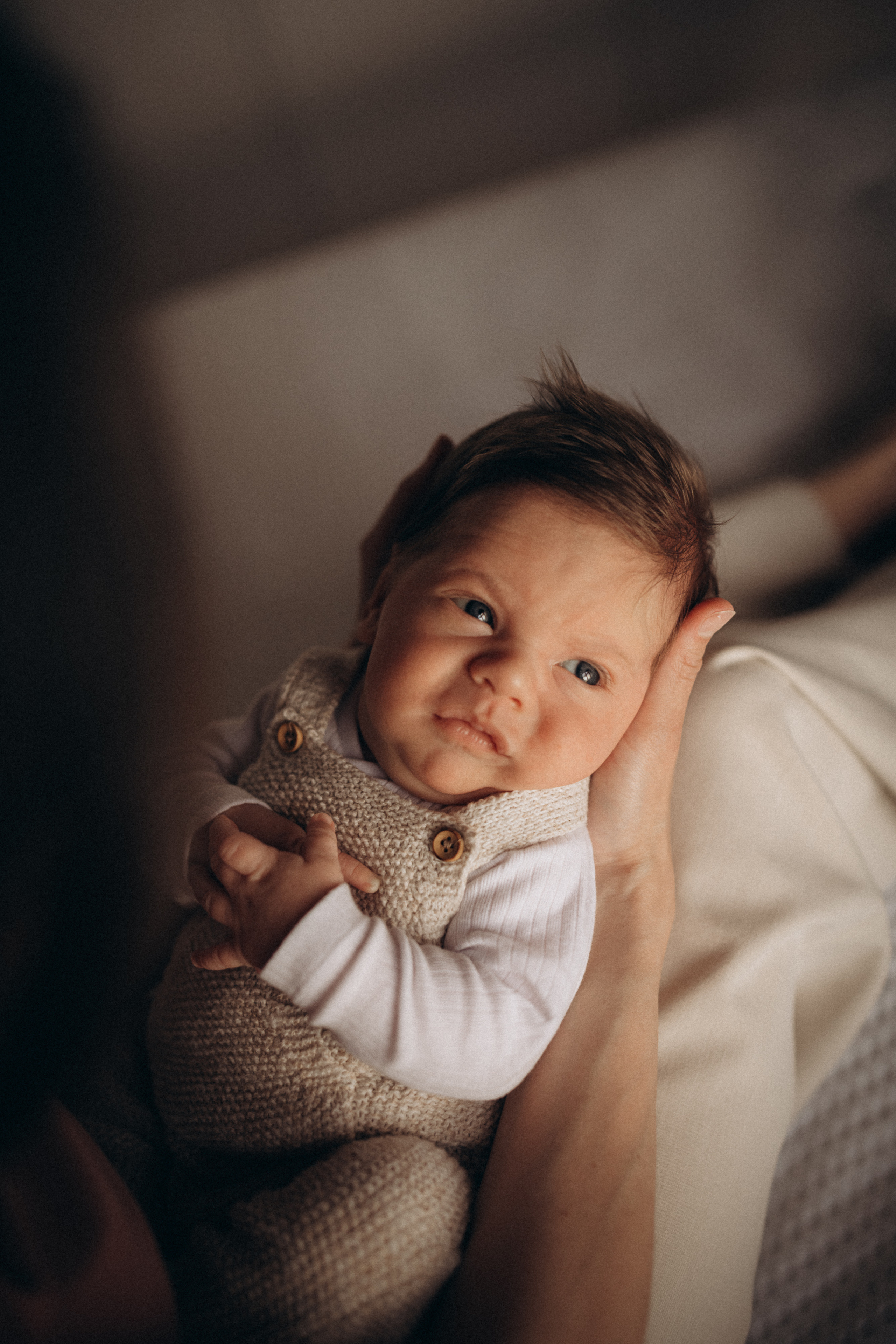 newborn baby boy at home