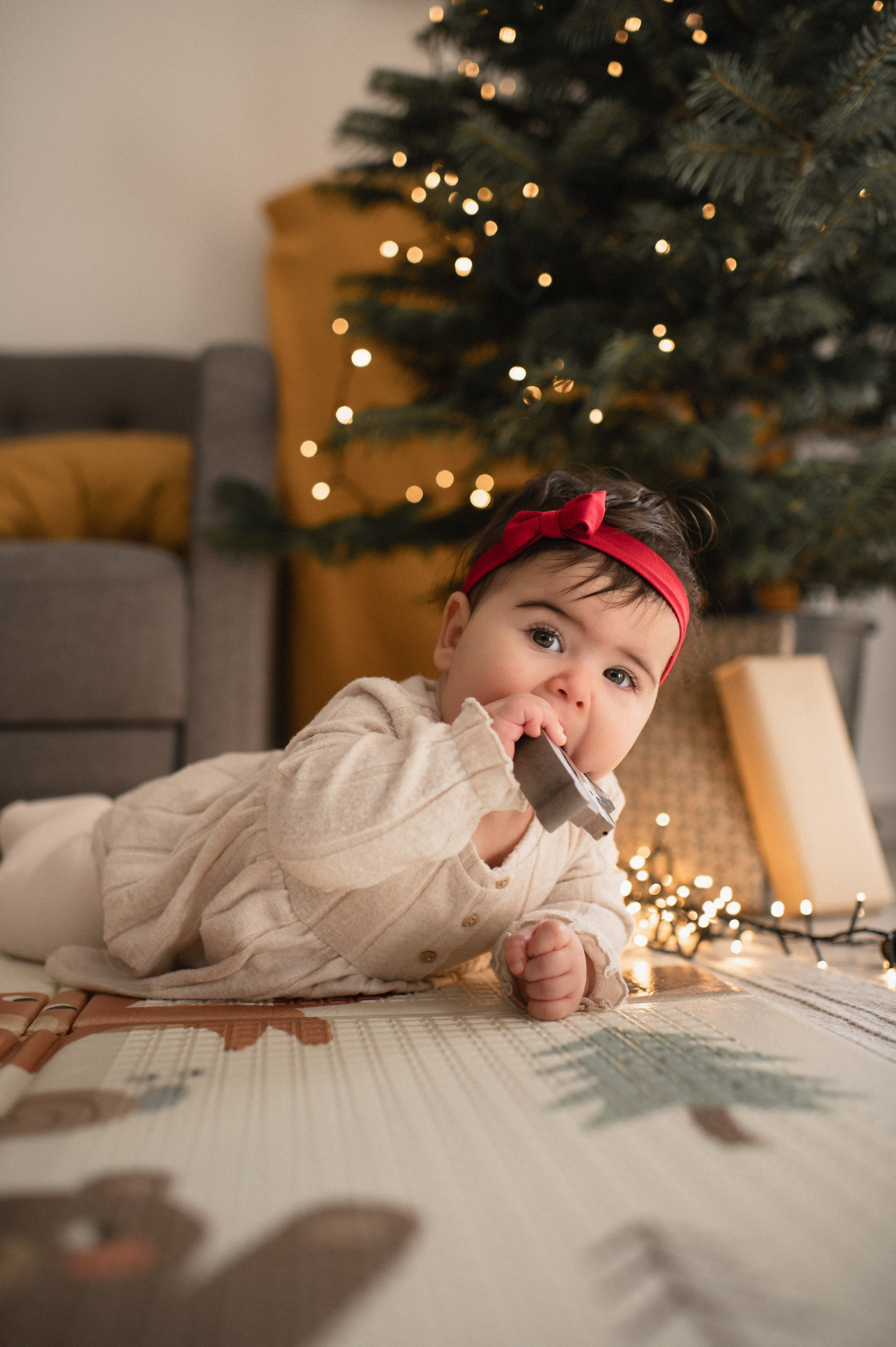 First Christmas. Family, children, portrait, and event photography in Thessaloniki