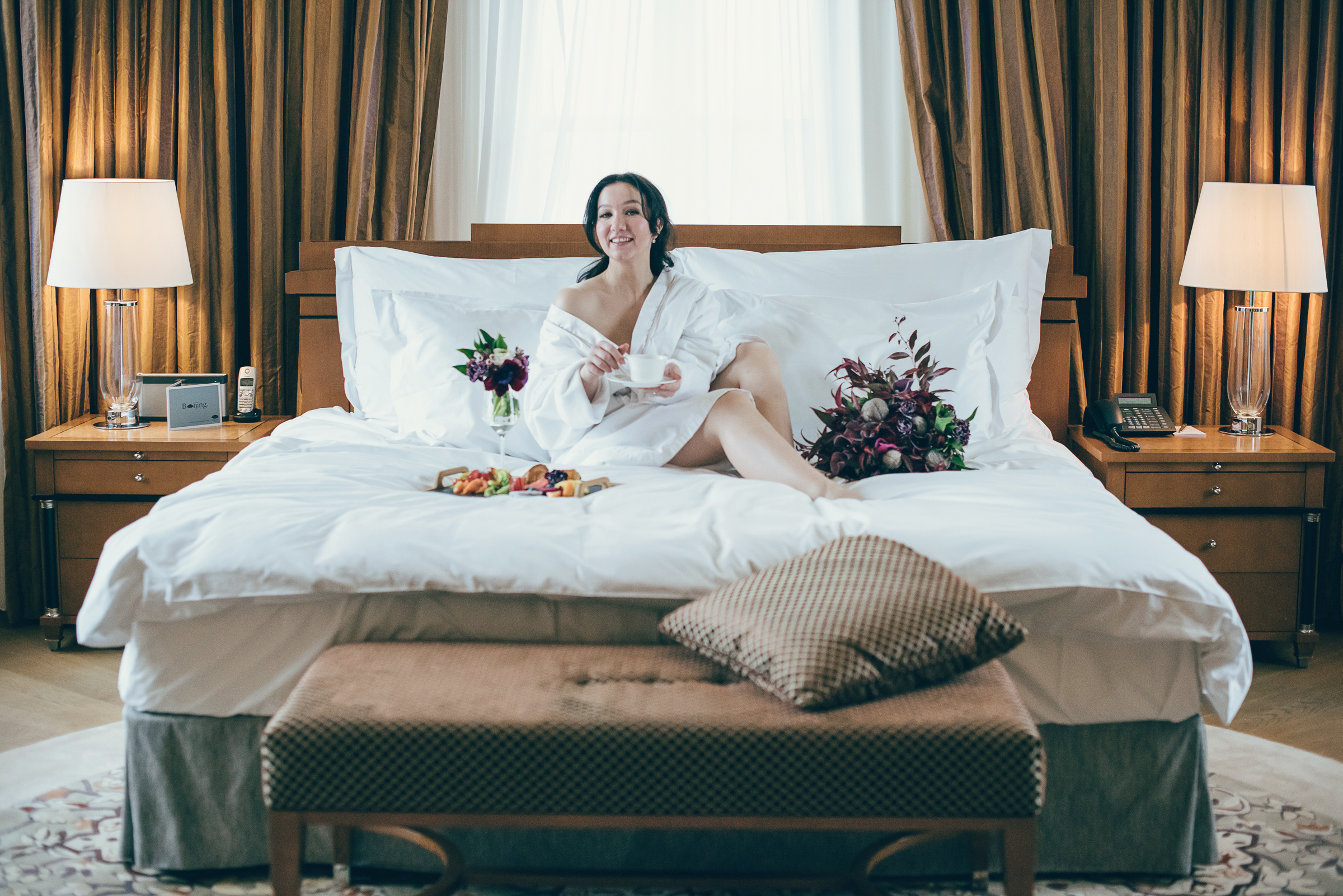 Brautvorbereitung im Hotel Mandarin Oriental. Hochzeitsfotograf München - Olga Boyko Hochzeitsreportage
