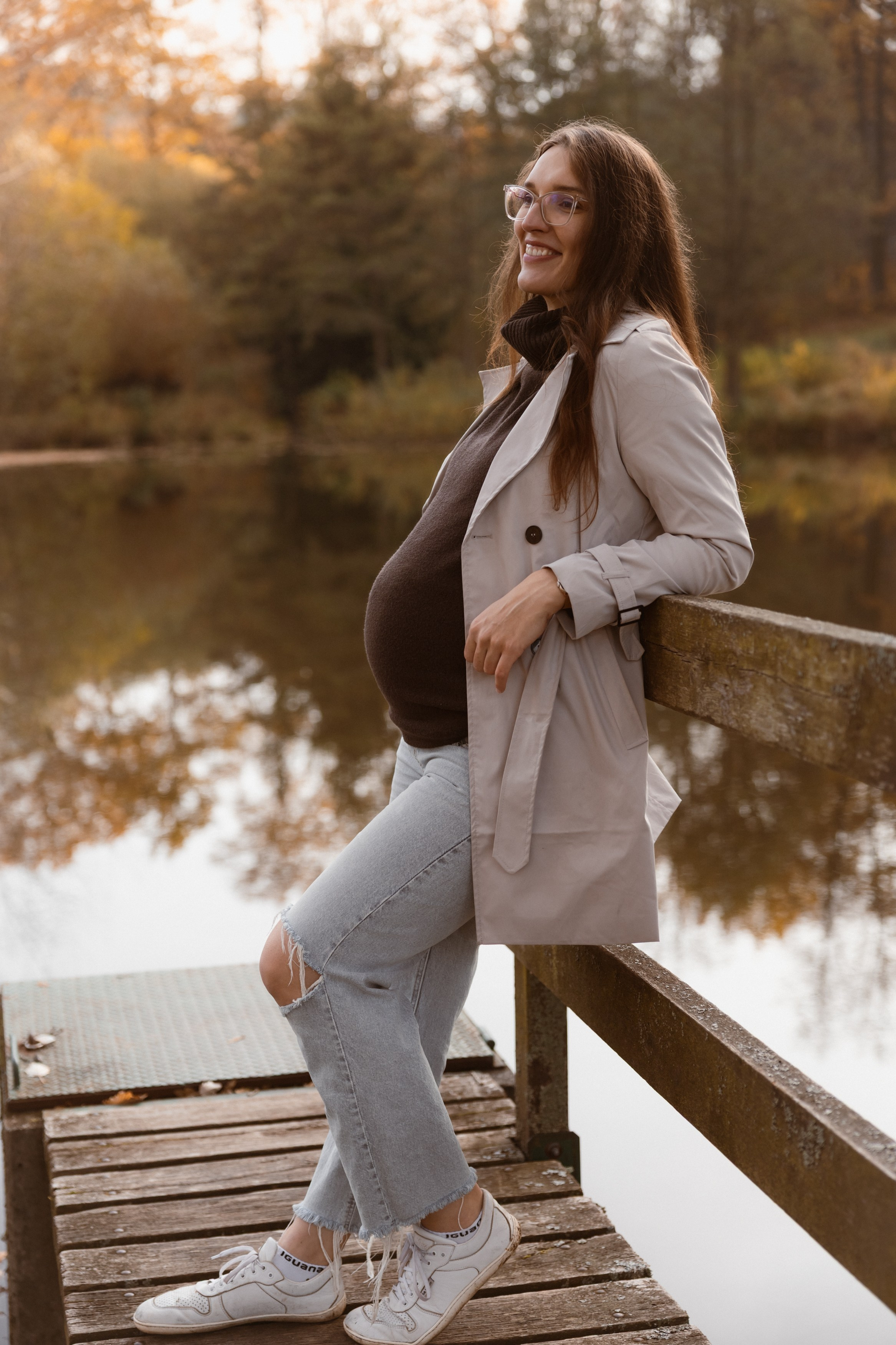 Podzimní těhotenské focení. Lifestyle a rodinná fotografka v Pisku Oxana Telupilova