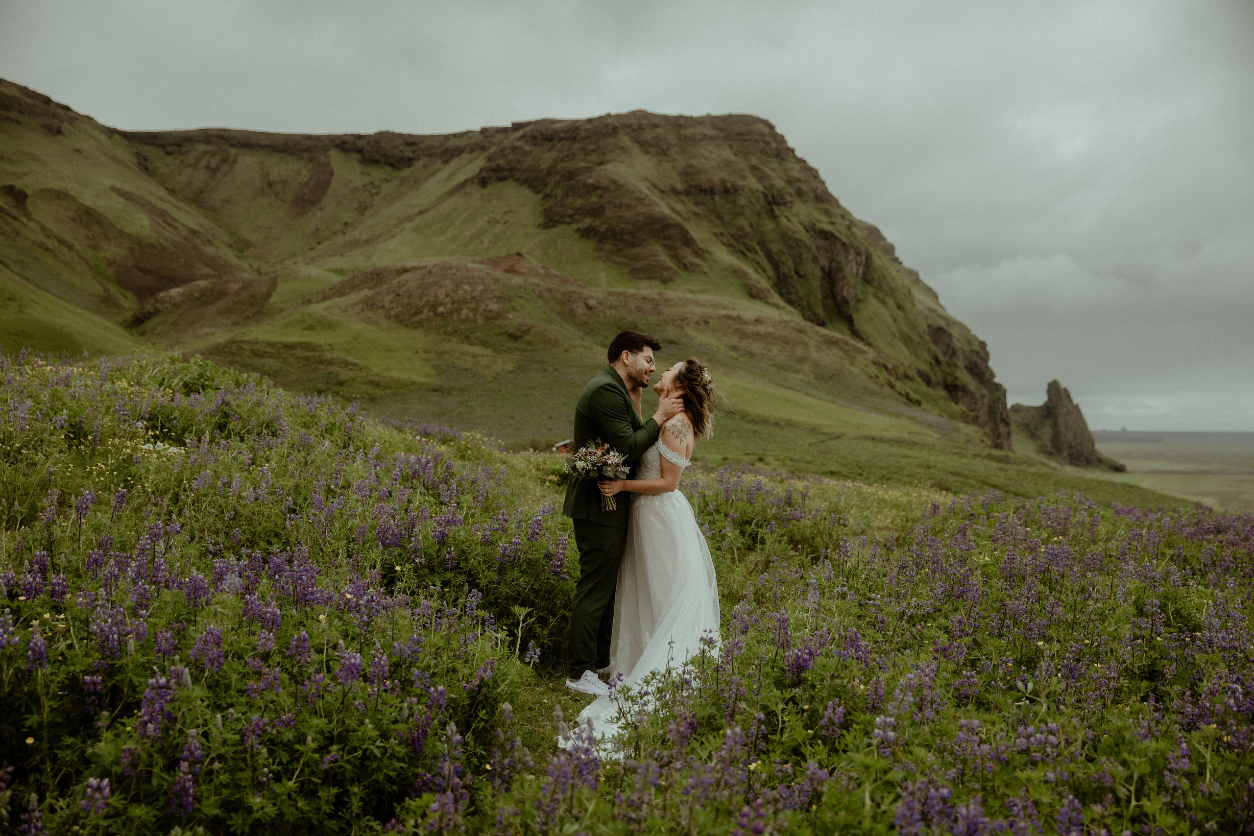 Elopement at Kvernufoss Waterfall. Iceland elopement photo and video | Nikolaichik Photo
