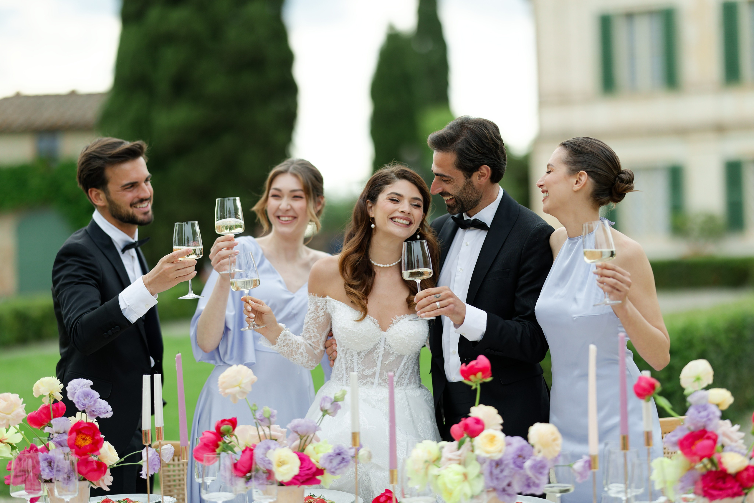 Wedding editorial at Villa di Geggiano, Tuscany, Italy