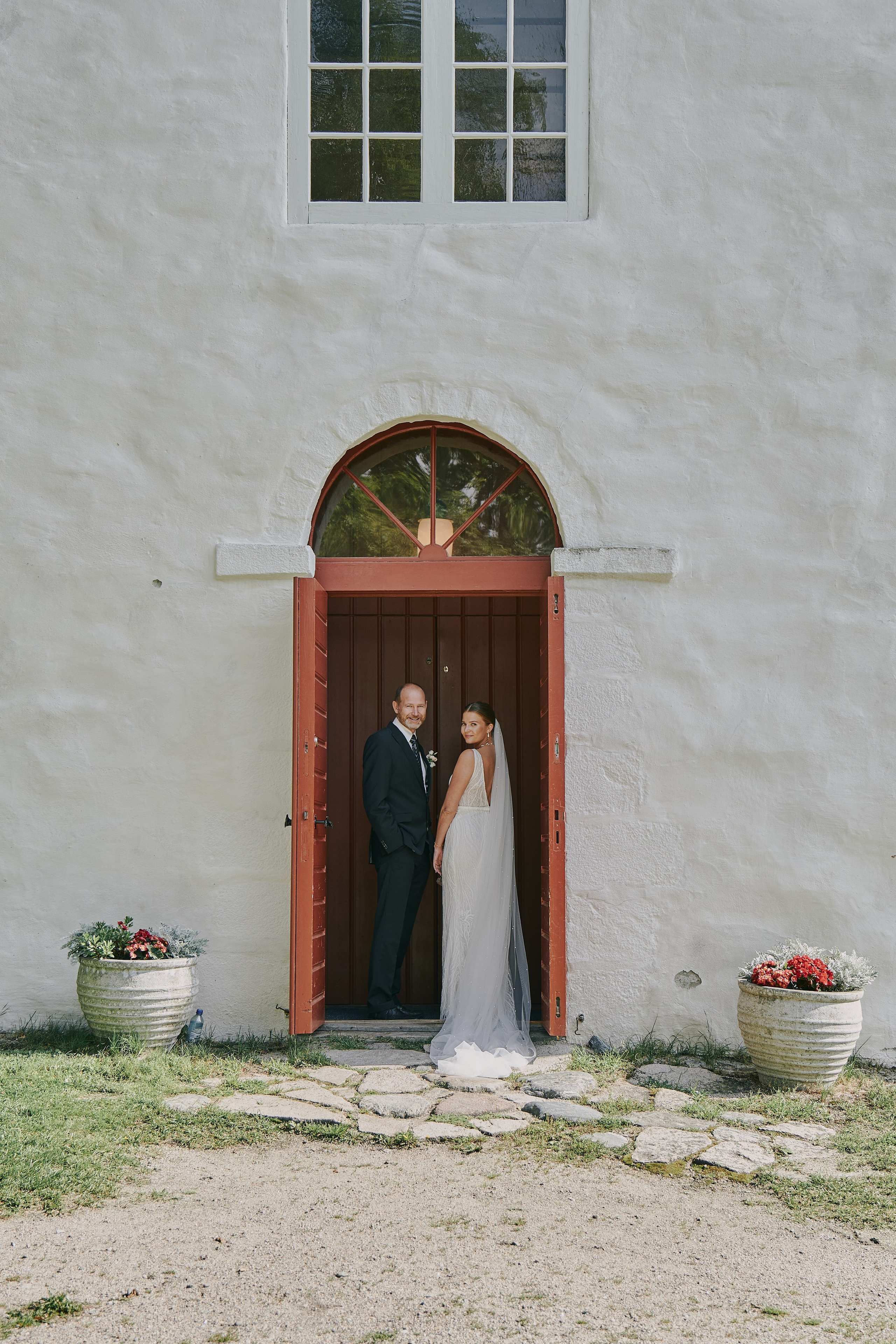 Bruden med far. Bryllup i Hvaler