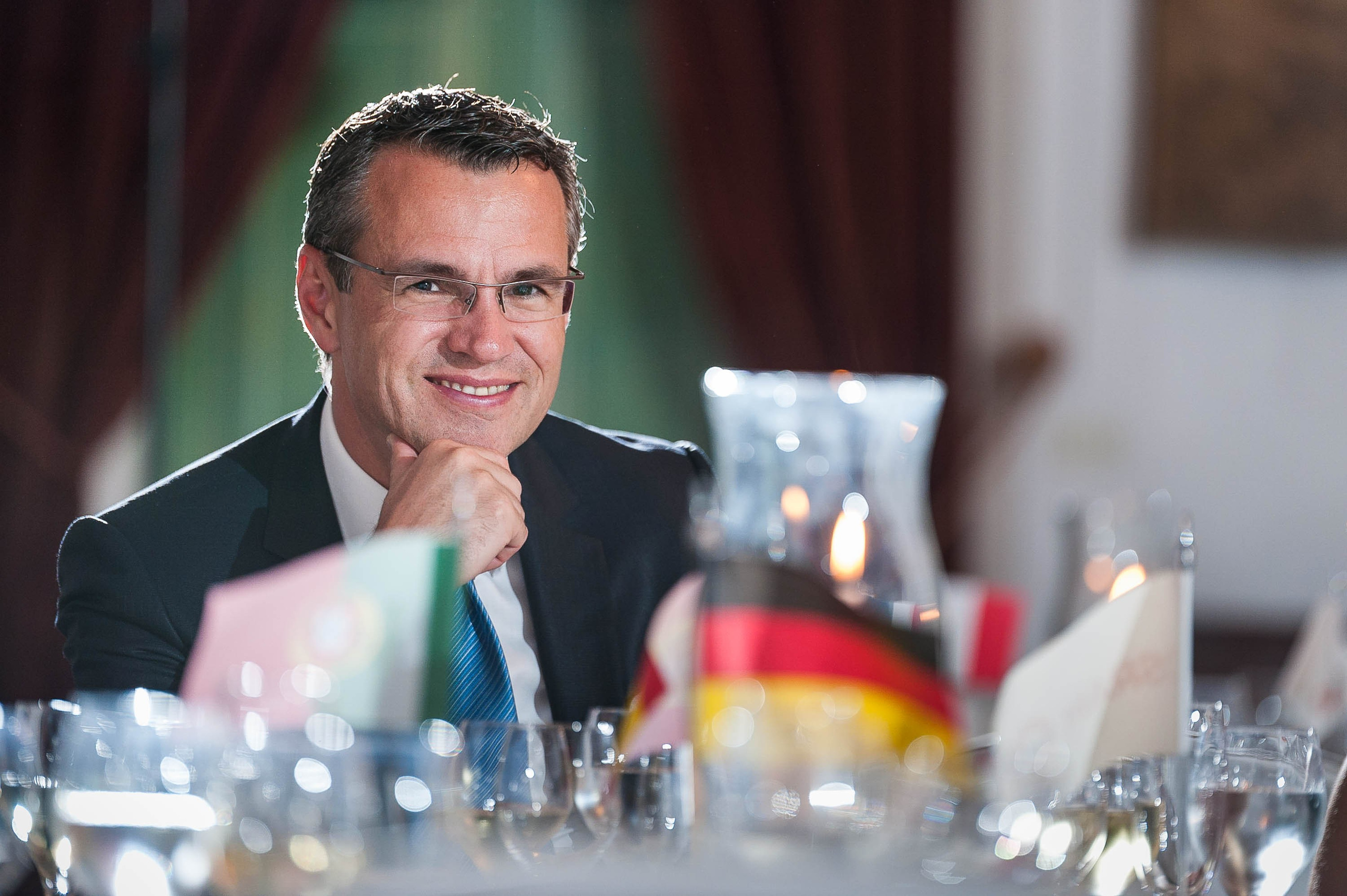 Retrato durante la cena de gala en evento en mallorca