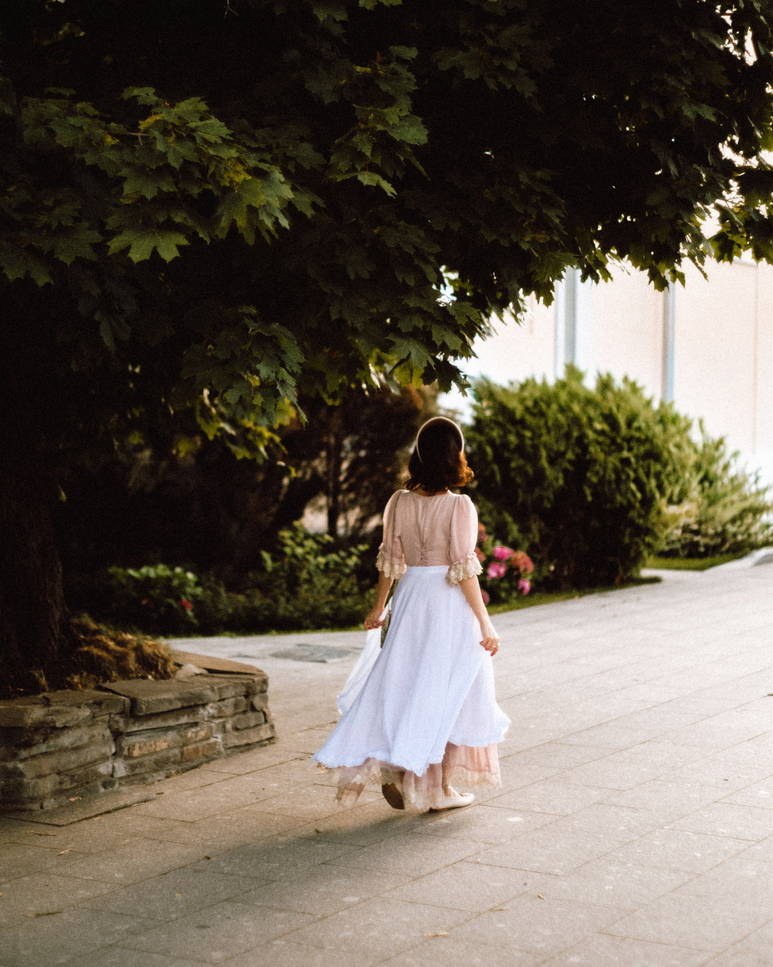 Slavic folklore shoot in traditional headwear and white dress. Moth & Moss Photography