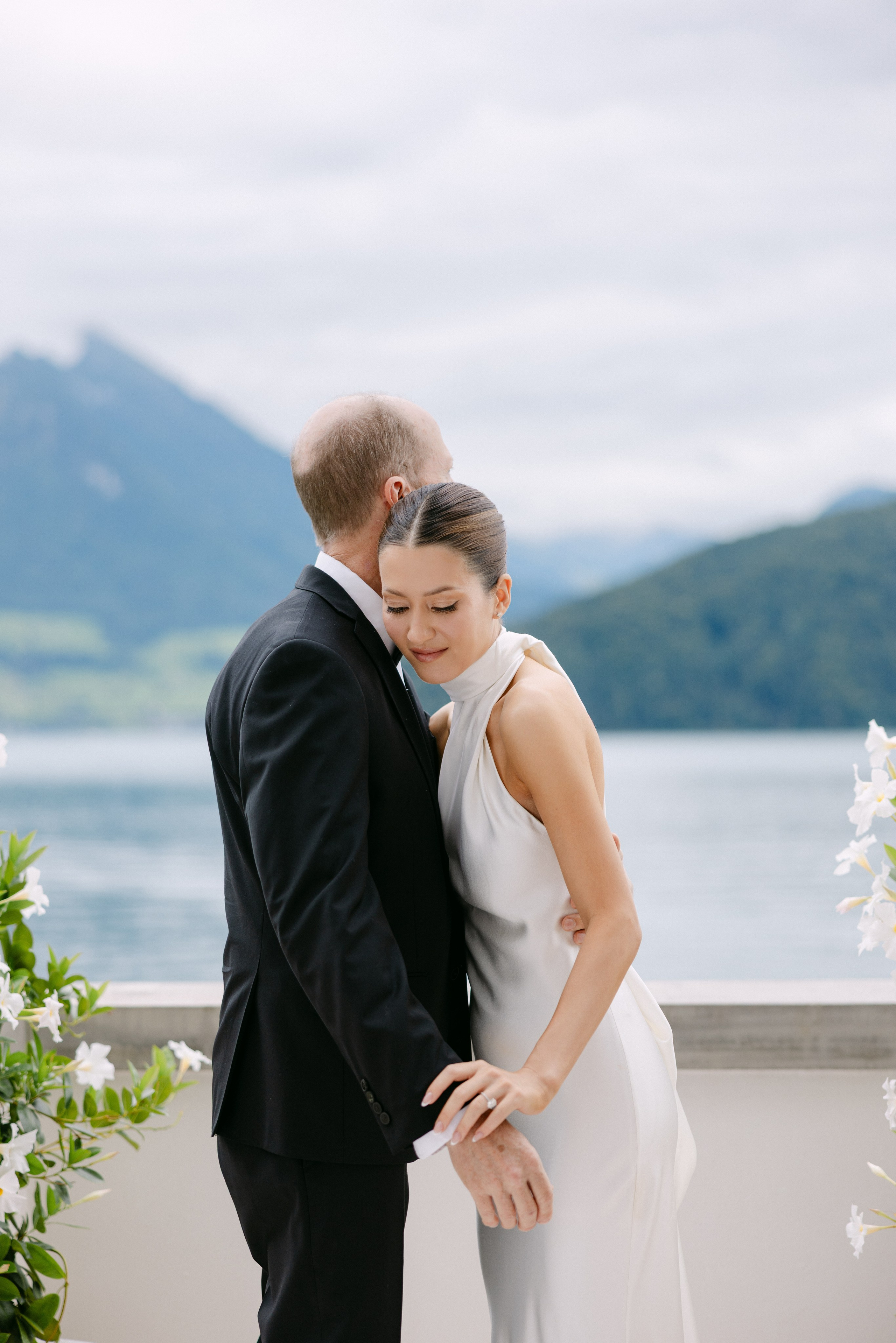 Intimate wedding at Parkhotel Vitznau on Lake Lucerne. Wedding and Family Photographer Switzerland and Italy. Valeria Diaz