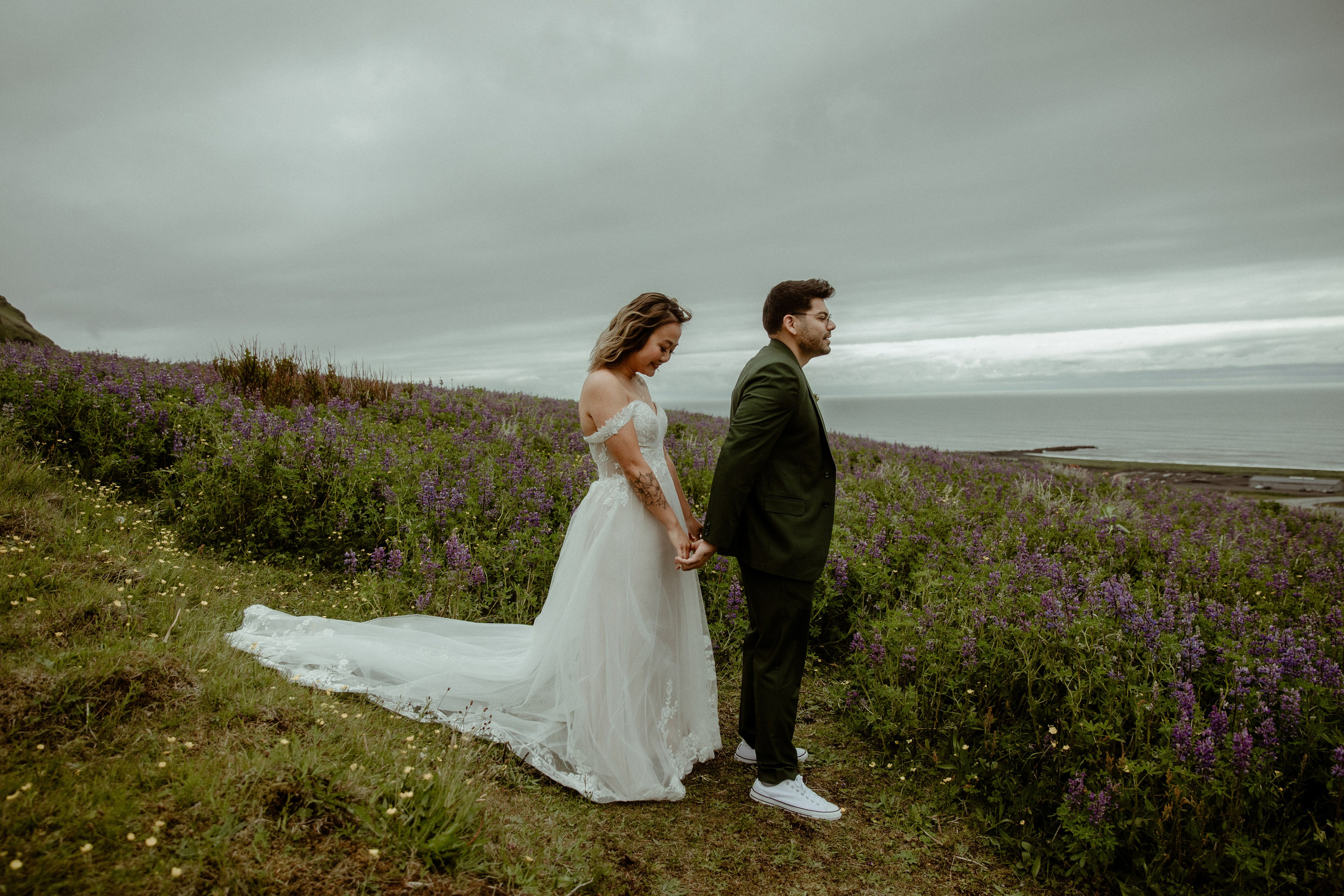 Elopement at Kvernufoss Waterfall. Iceland elopement photo and video | Nikolaichik Photo