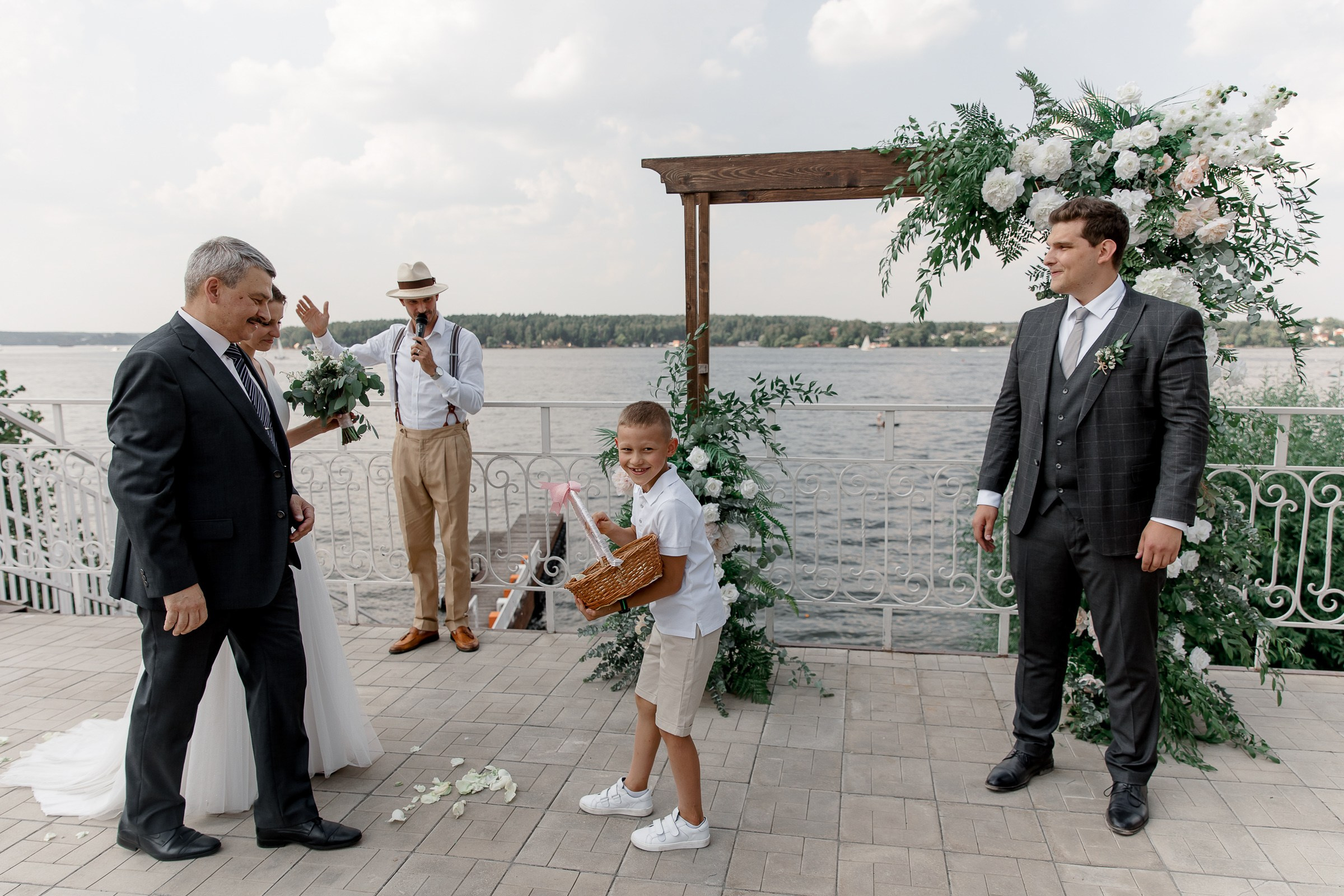 Groom waiting for bride, by Tanya Bodgan, St Ives wedding photography.