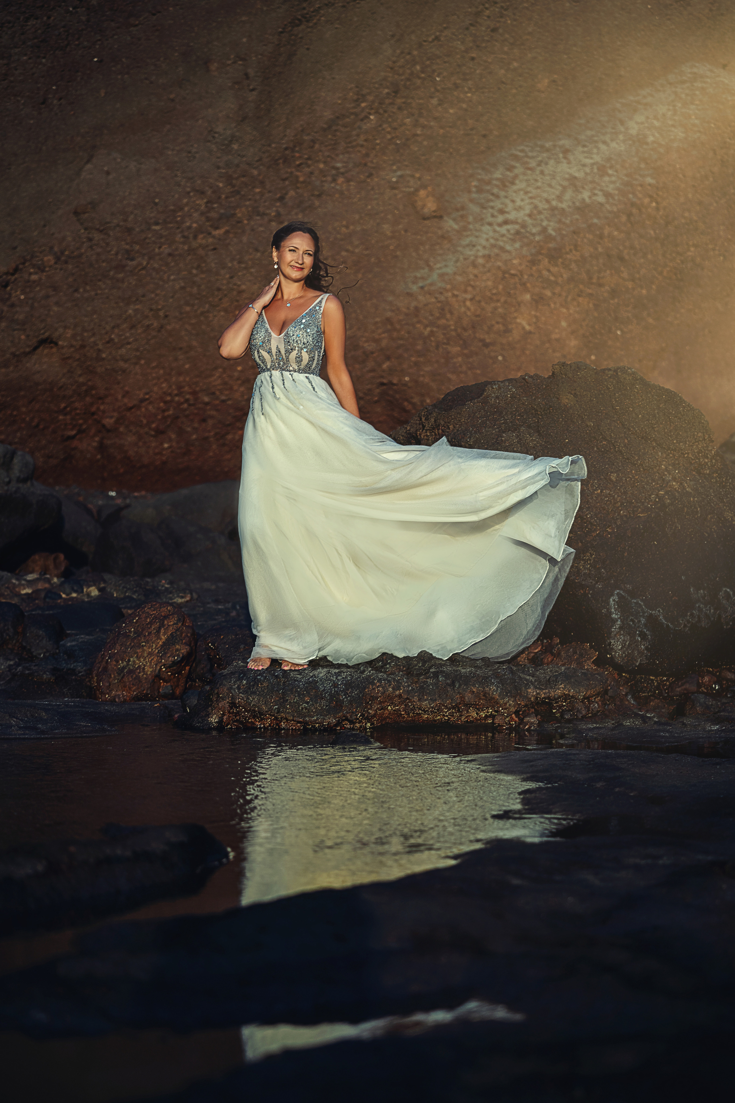 Платье белое фатин #5 20€. Профессиональный фотограф на Тенерифе