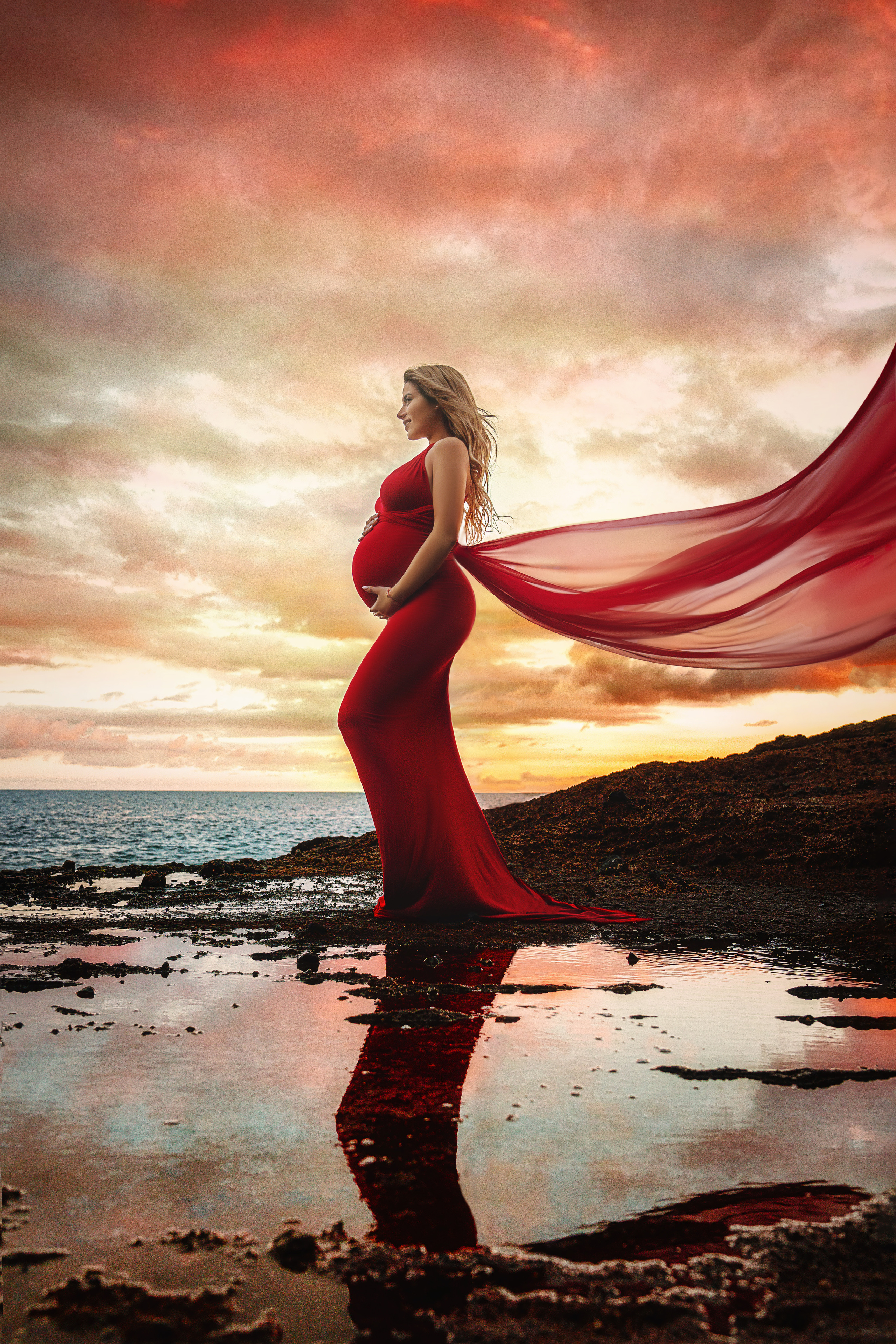 Платье красное #3 40€. Профессиональный фотограф на Тенерифе