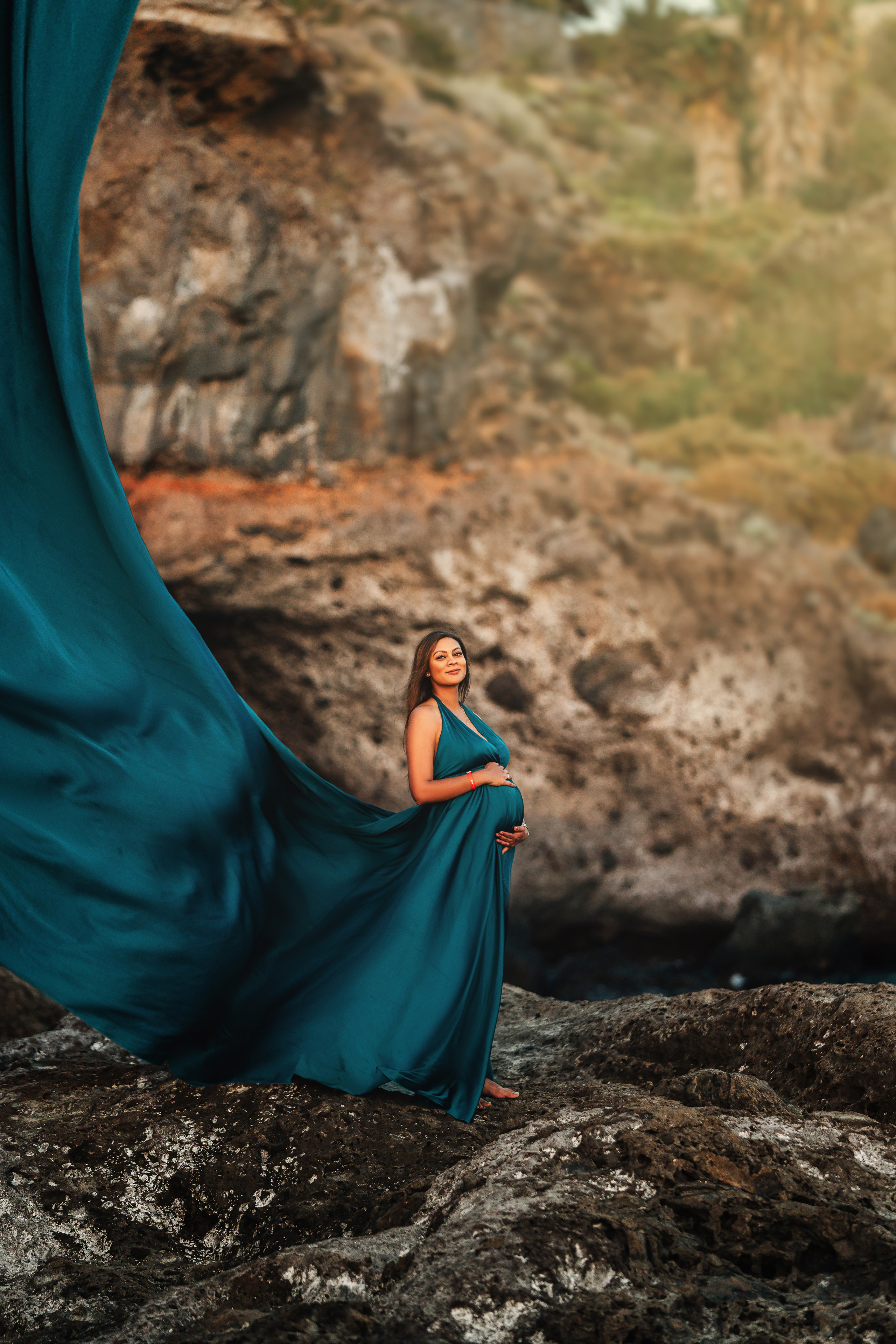 Flying dress green #4 40€. Professional photography in Tenerife Tania Bonnet