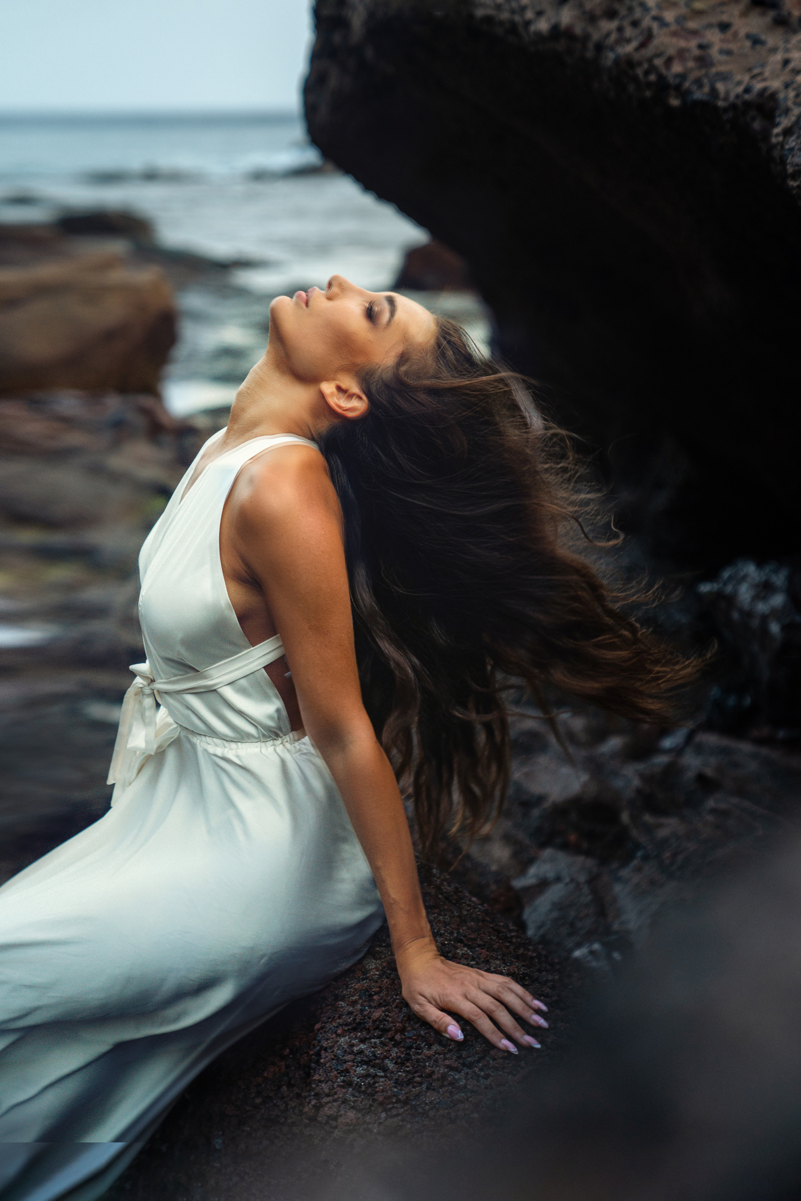 Flying dress white #10 40€. Professional photography in Tenerife Tania Bonnet