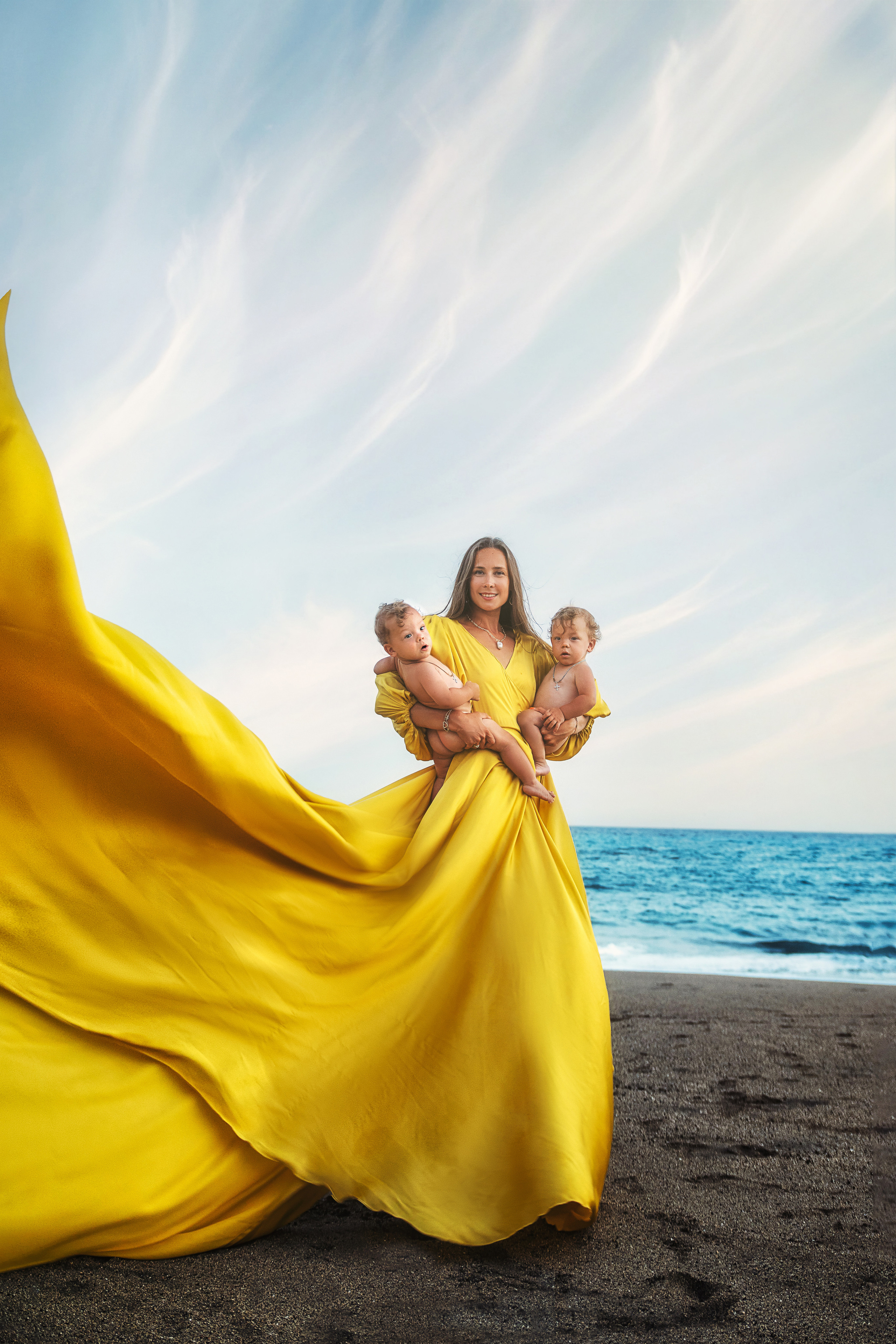Flying dress yellow #9 40€. Professional photography in Tenerife Tania Bonnet