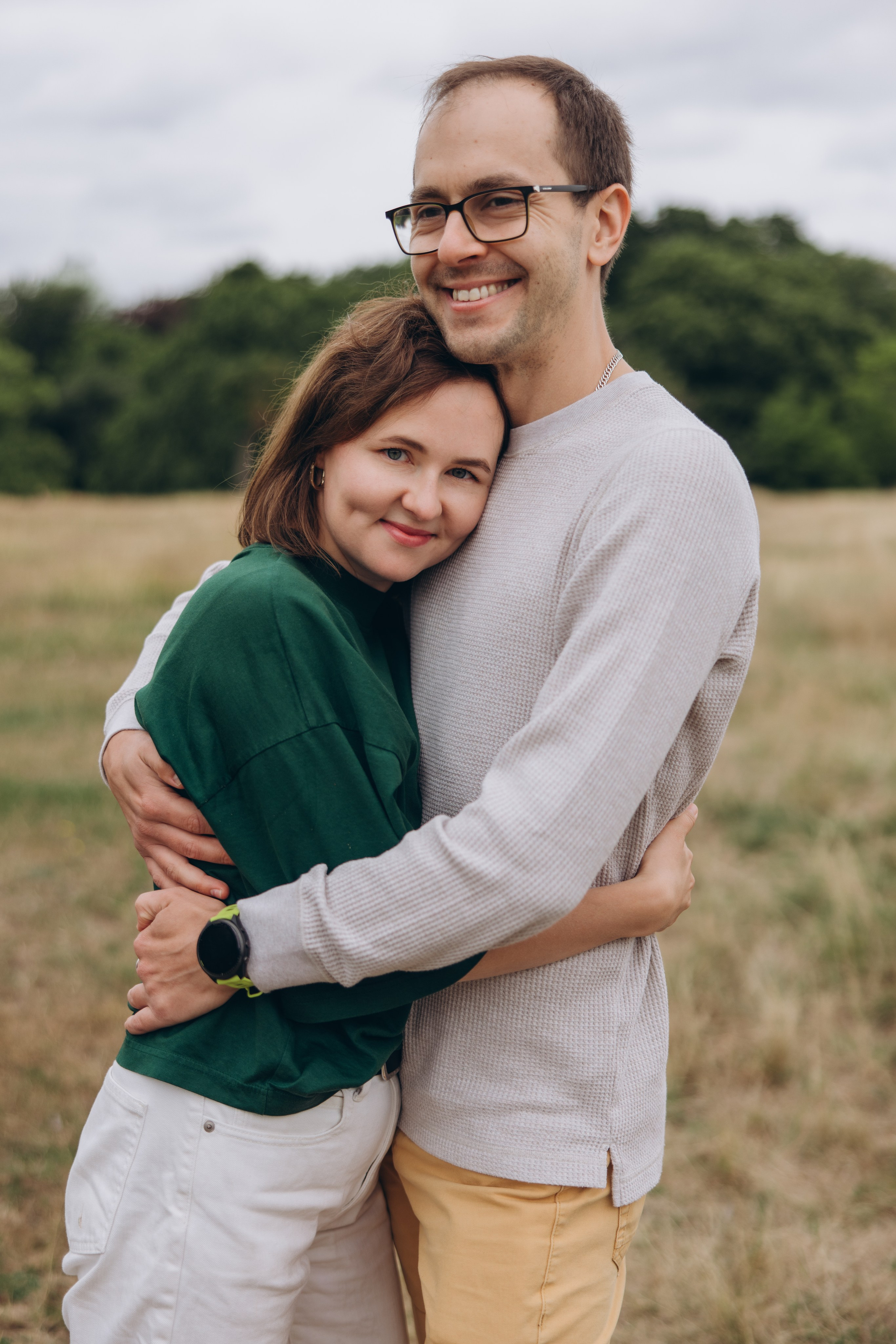 Milena with parents (Greenwich Park). Anastasia Klink, Photographer in London
