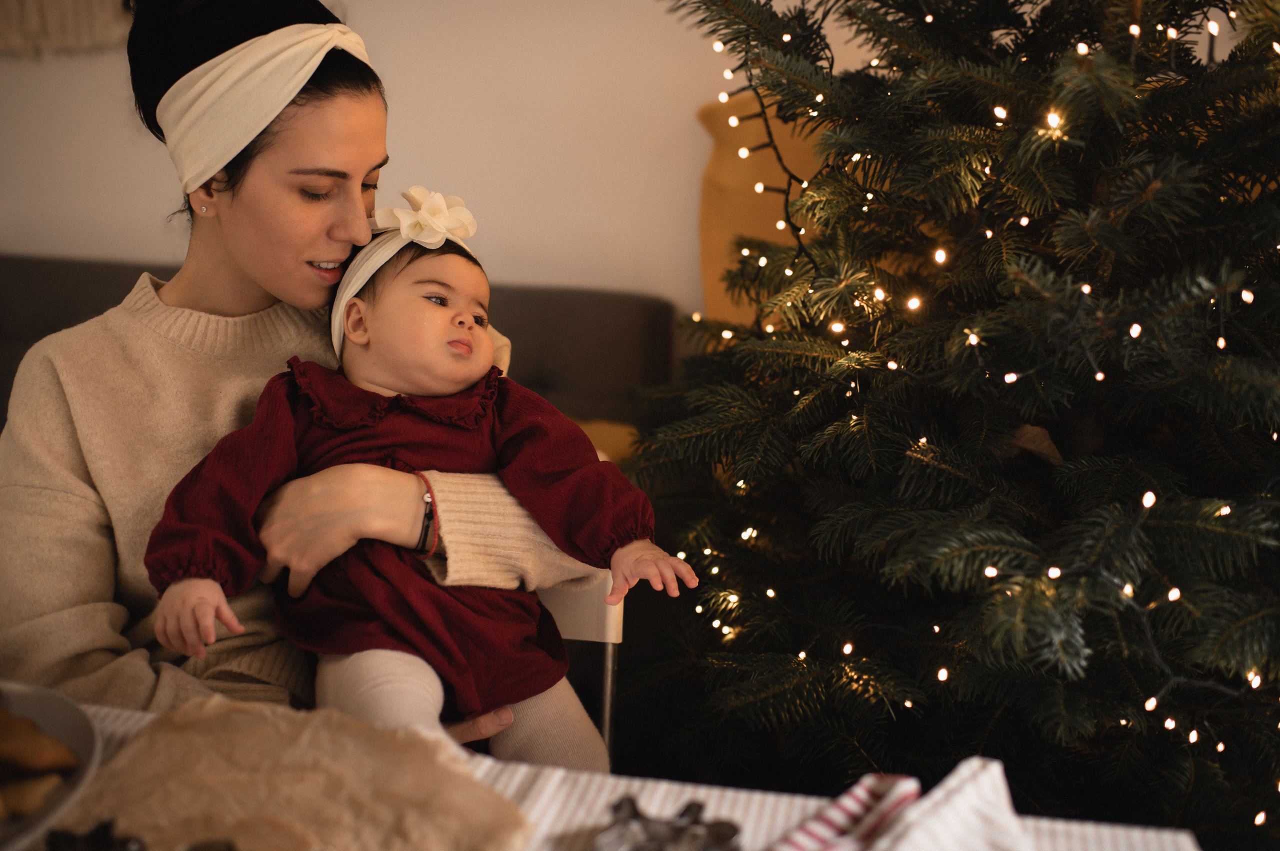 First Christmas. Family, children, portrait, and event photography in Thessaloniki