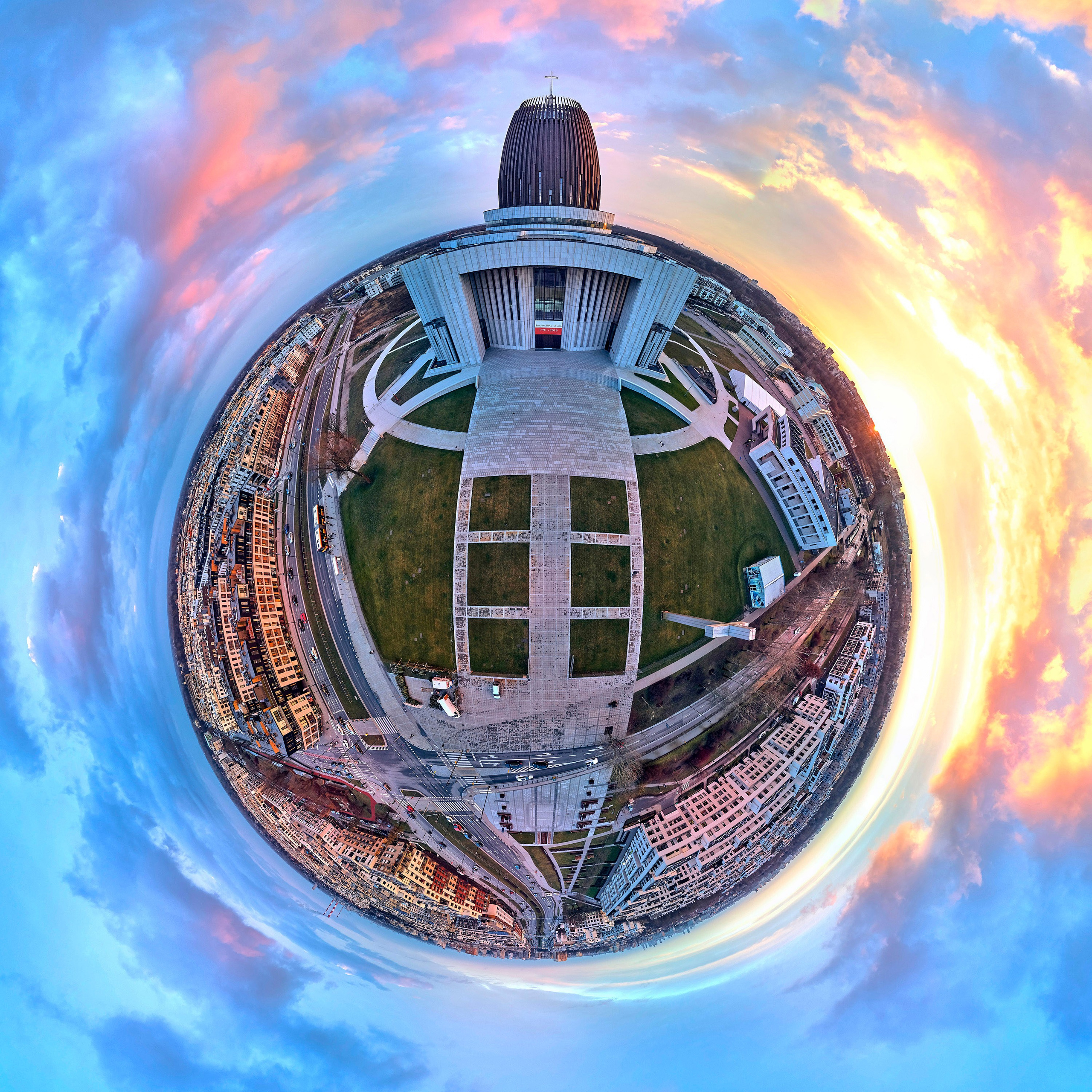 Panoramy lotnicze 360 „Little Planet” znanych miejsc Warszawy. Андрей Шипилов — Фотография & Видеография