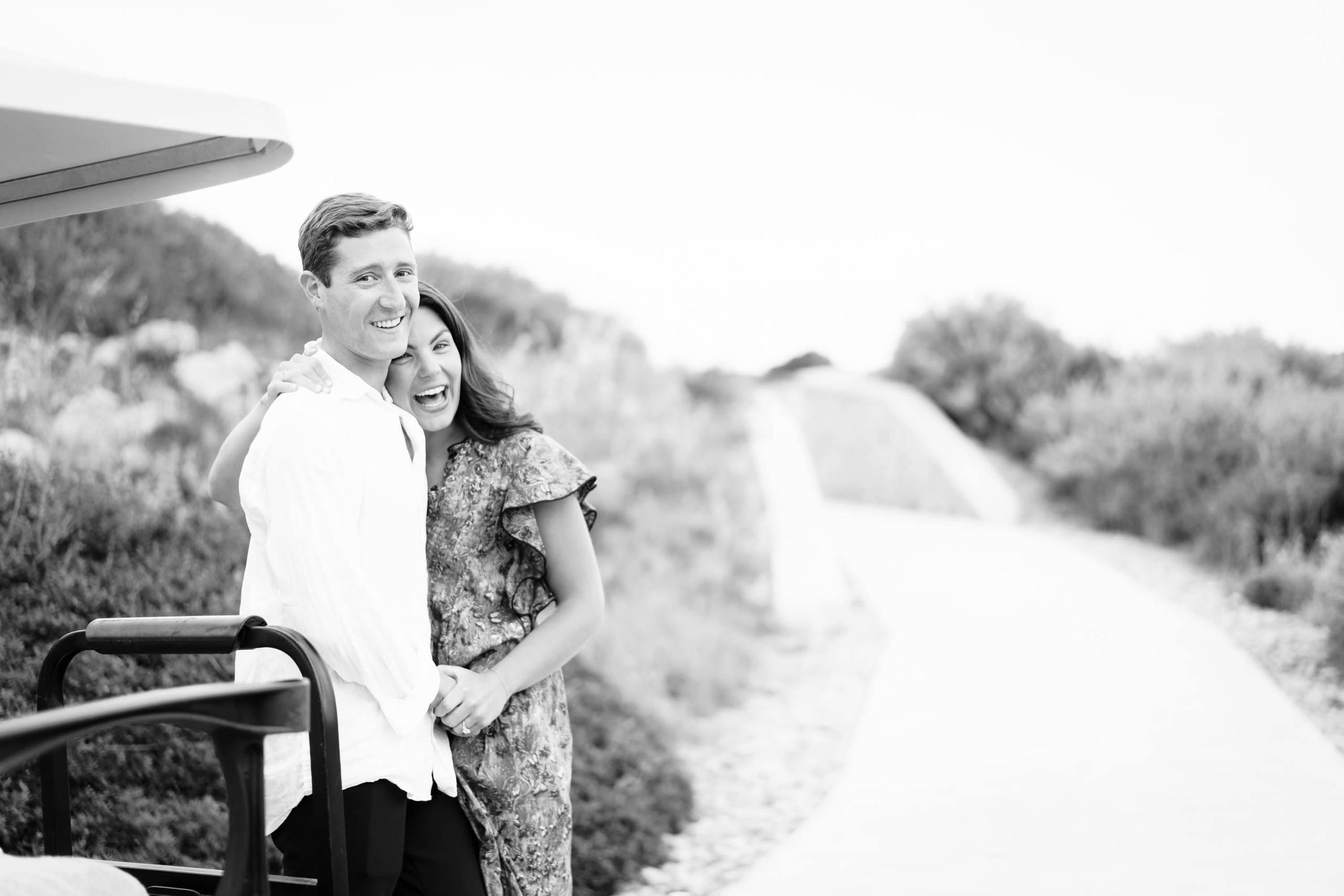 Getting engaged in mallorca with the mediterranean sea, tramuntana mountains as landscape