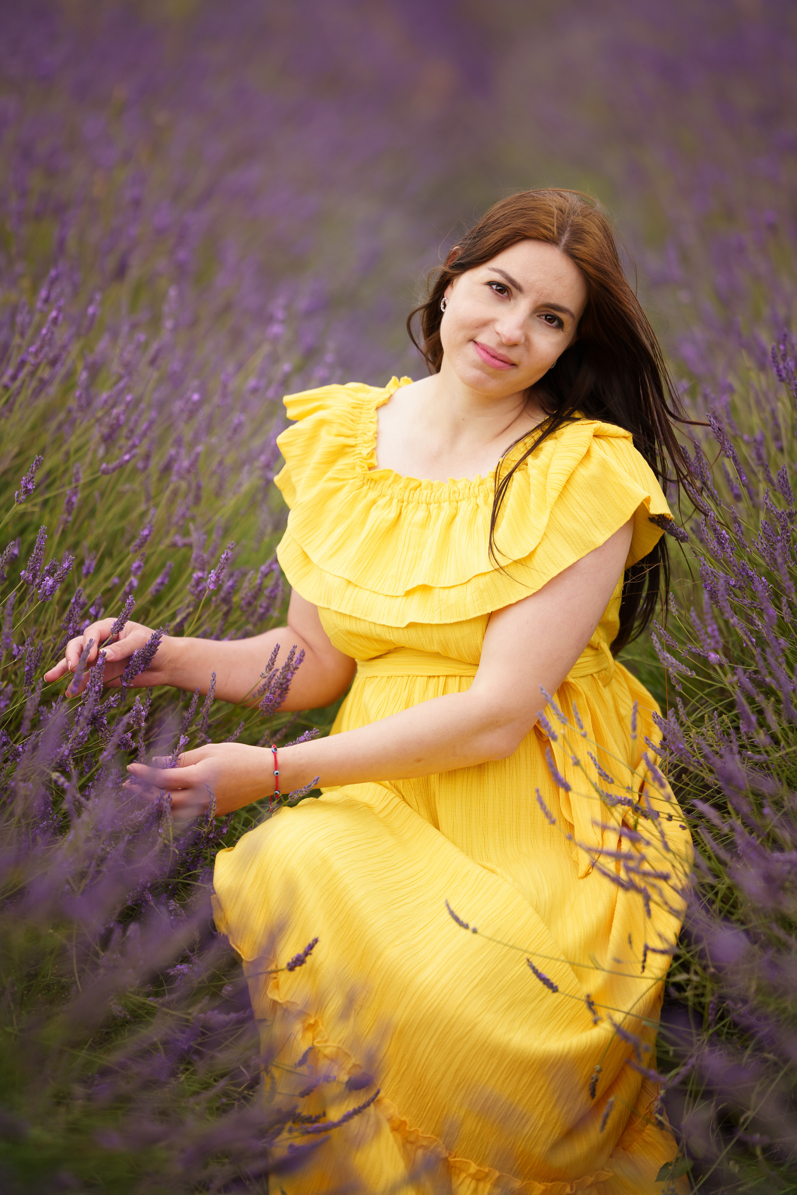 Shooting at sunset in a lavender field. Jelena Upleja children and family photographer in Bognor Regis