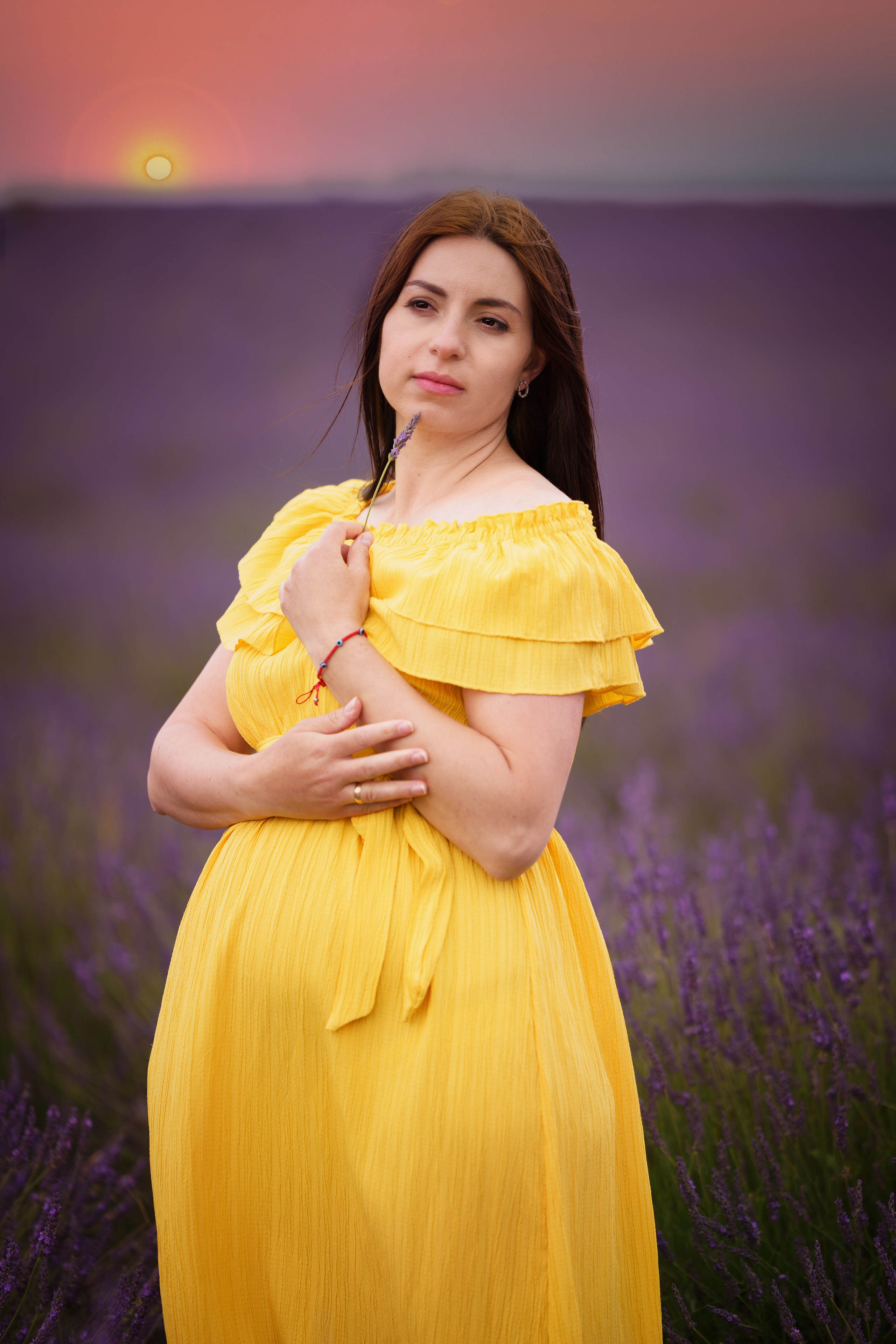 Shooting at sunset in a lavender field. Jelena Upleja children and family photographer in Bognor Regis