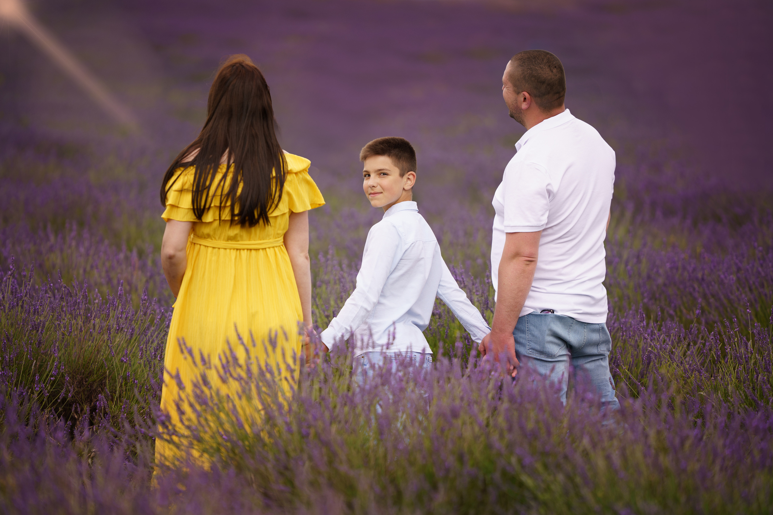 Shooting at sunset in a lavender field. Jelena Upleja children and family photographer in Bognor Regis