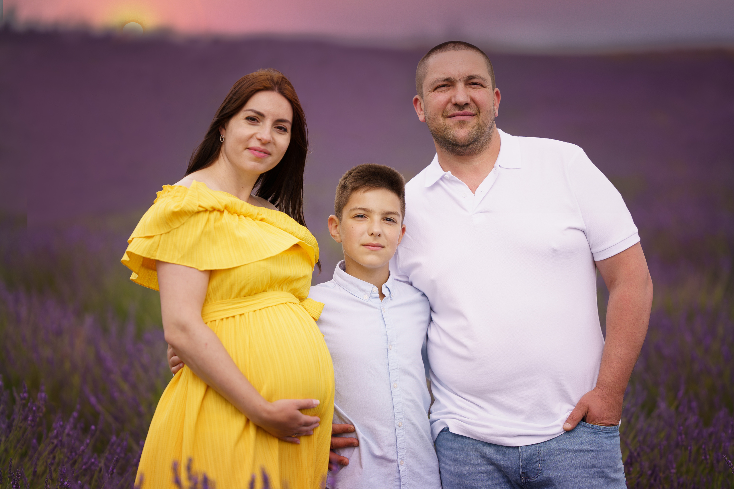 Shooting at sunset in a lavender field. Jelena Upleja children and family photographer in Bognor Regis