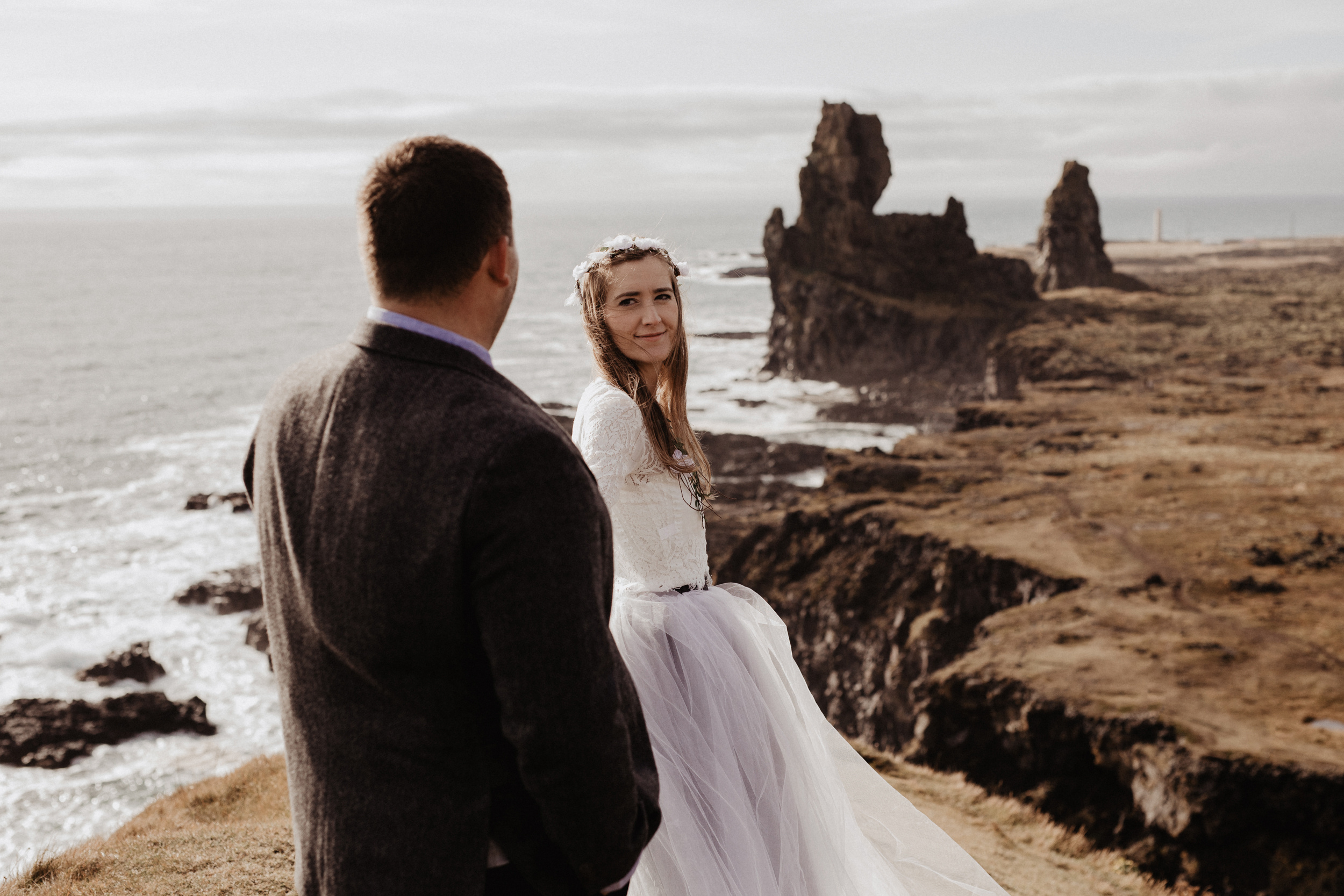 Iceland elopement in Snaefellsnes peninsula. Iceland elopement photographer & videographer