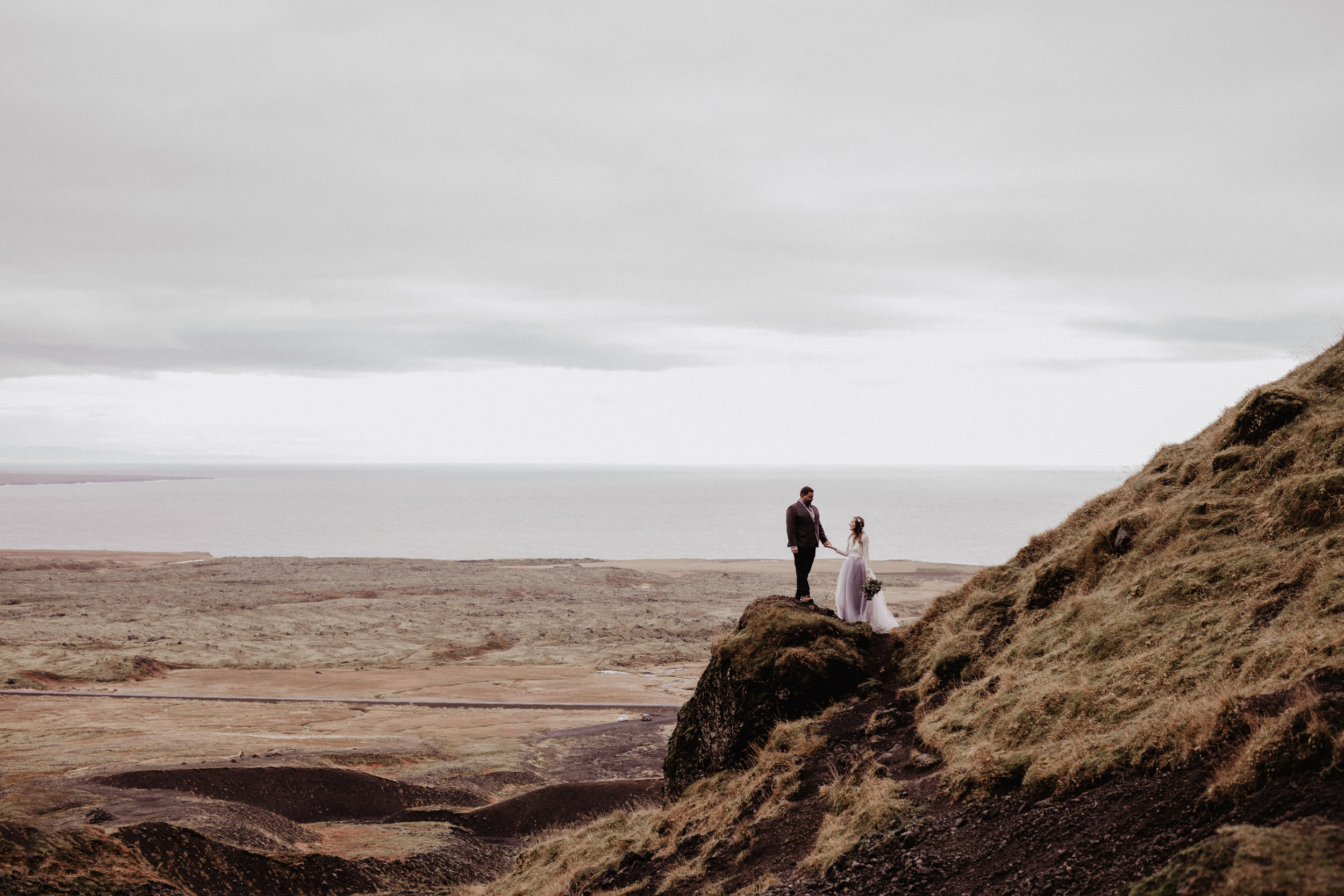 Iceland elopement in Snaefellsnes peninsula. Iceland elopement photographer & videographer
