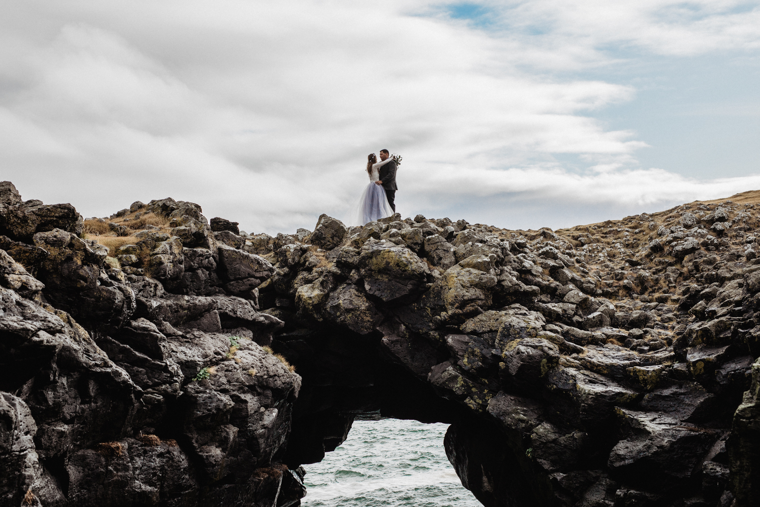 Iceland elopement in Snaefellsnes peninsula. Iceland elopement photographer & videographer