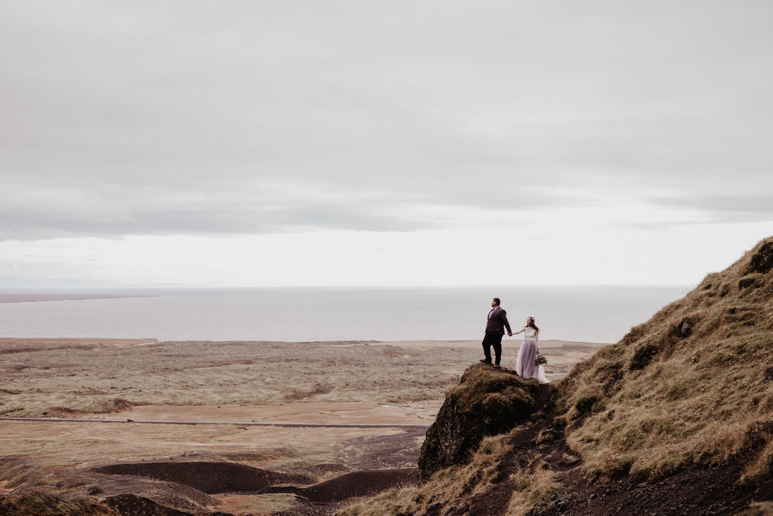 Iceland elopement in Snaefellsnes peninsula. Iceland elopement photographer & videographer