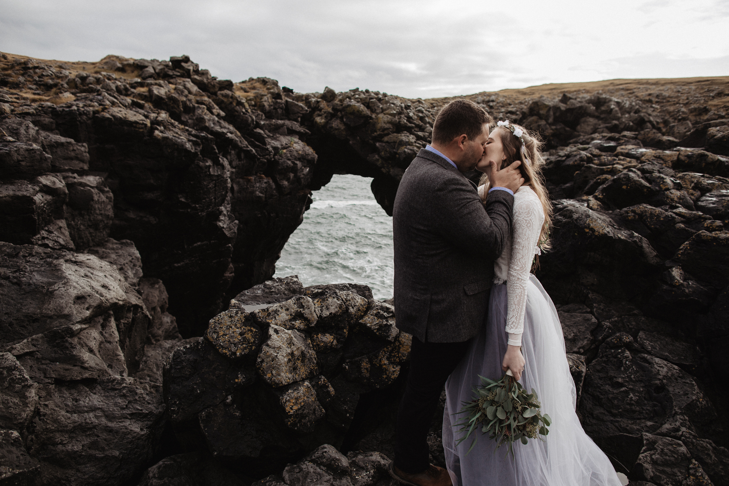 Iceland elopement in Snaefellsnes peninsula. Iceland elopement photographer & videographer