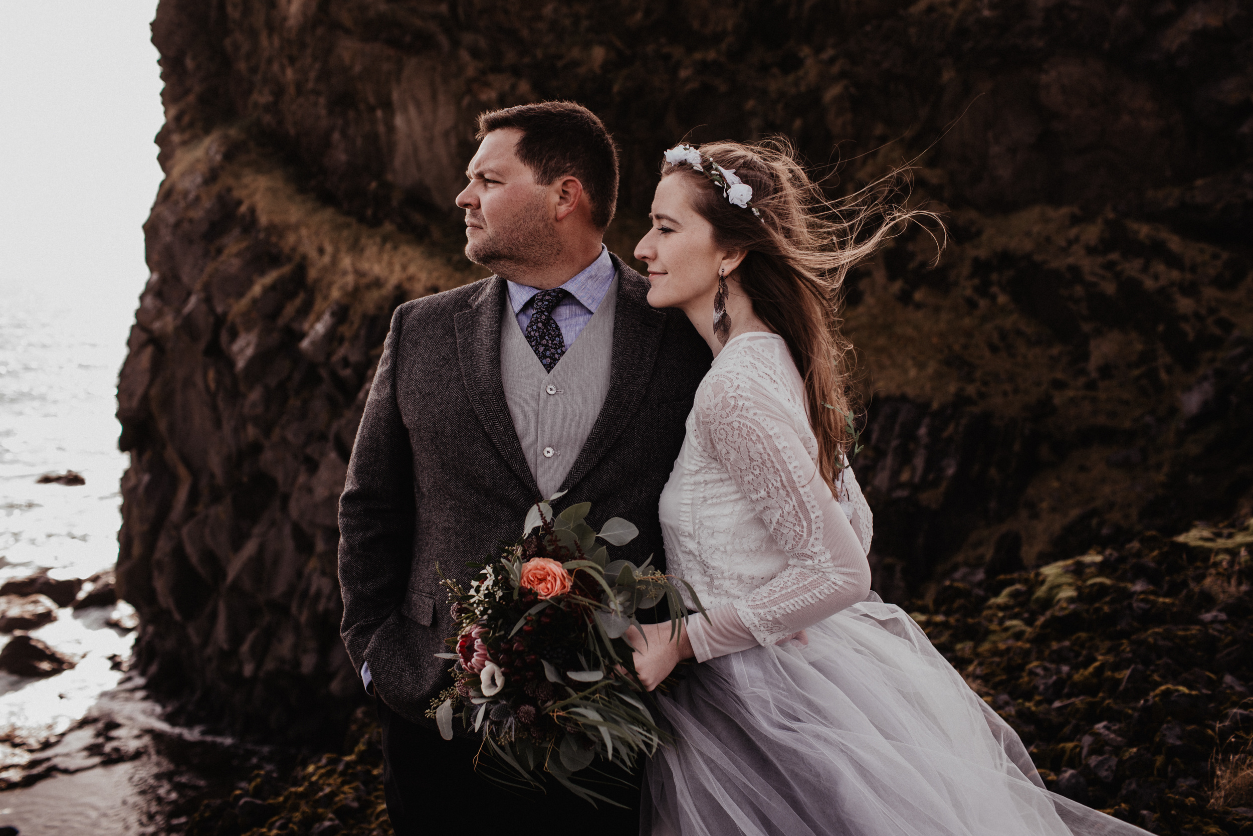 Iceland elopement in Snaefellsnes peninsula. Iceland elopement photographer & videographer