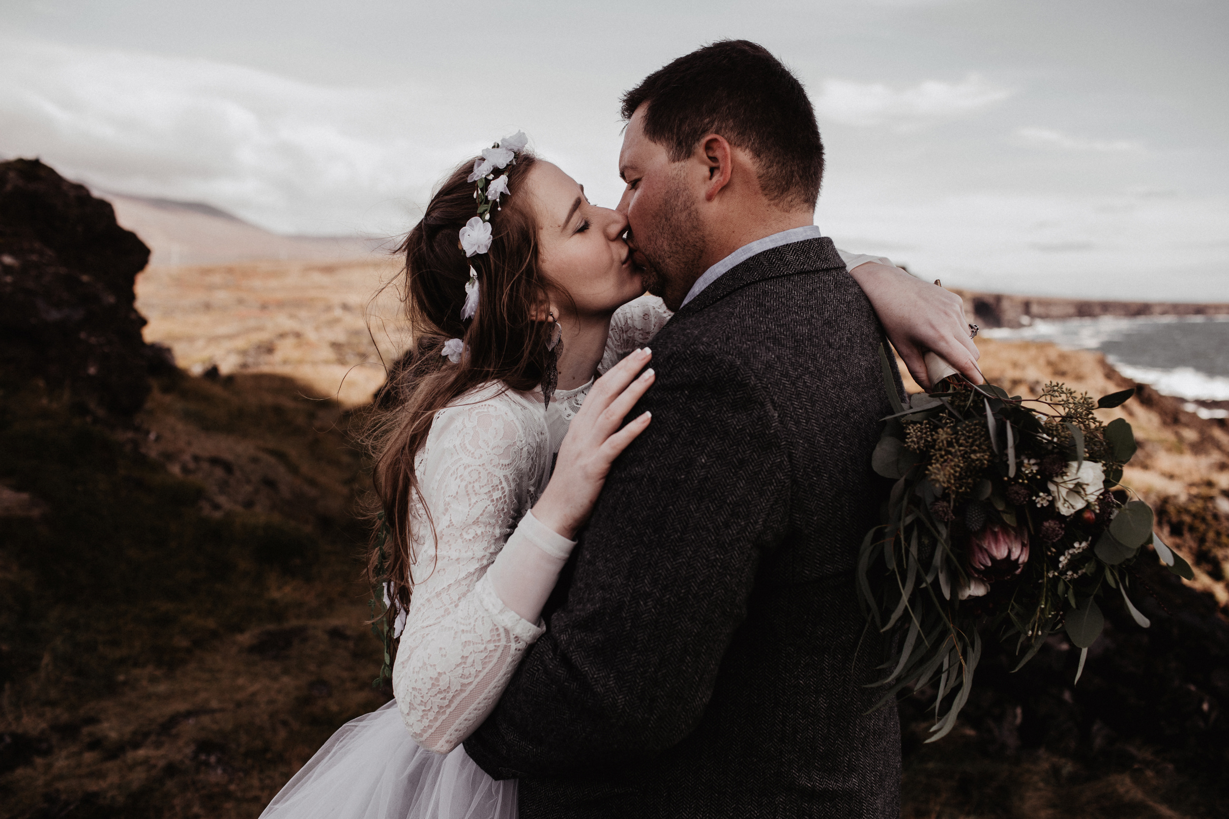 Iceland elopement in Snaefellsnes peninsula. Iceland elopement photographer & videographer