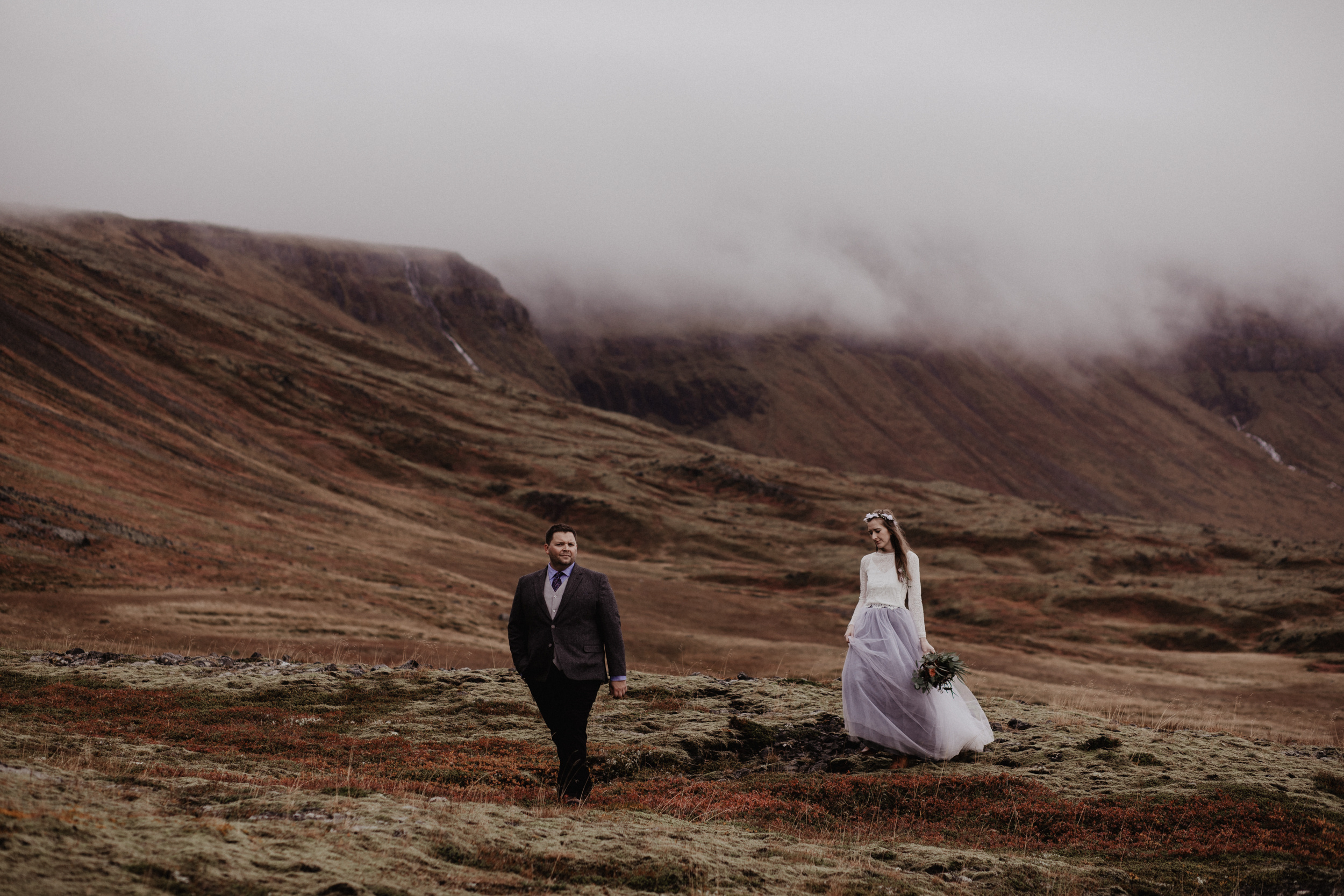 Iceland elopement in Snaefellsnes peninsula. Iceland elopement photographer & videographer