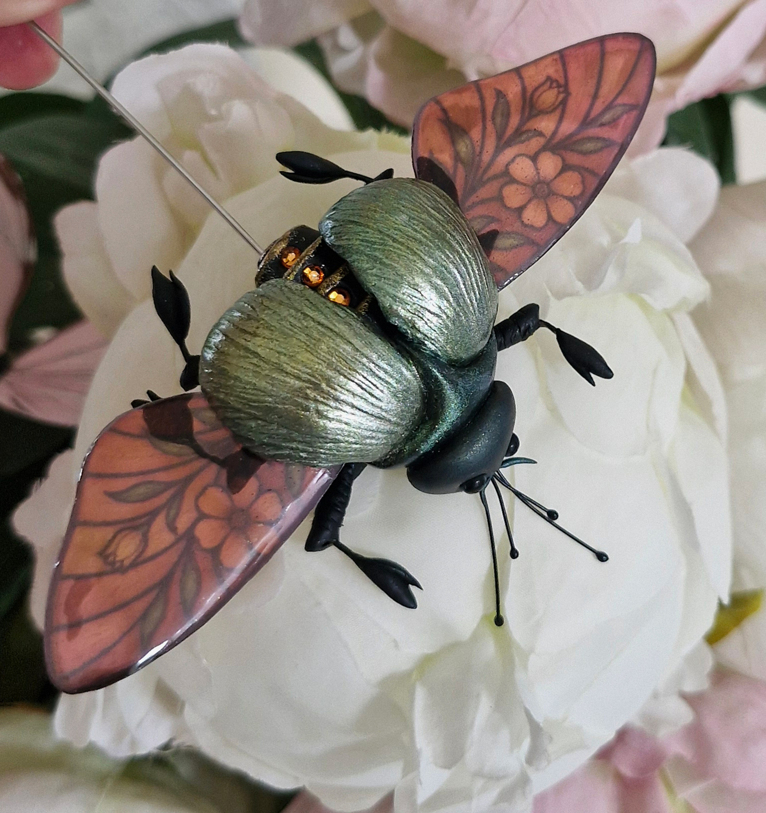 Броши-жуки / Insekten-Broschen ➜. Oksana Paul-Gardinen-Design Oksana Paul ✧ Art of Gardinen & Textile Design ✧ Polymer Clay Art & Handmade Creatures